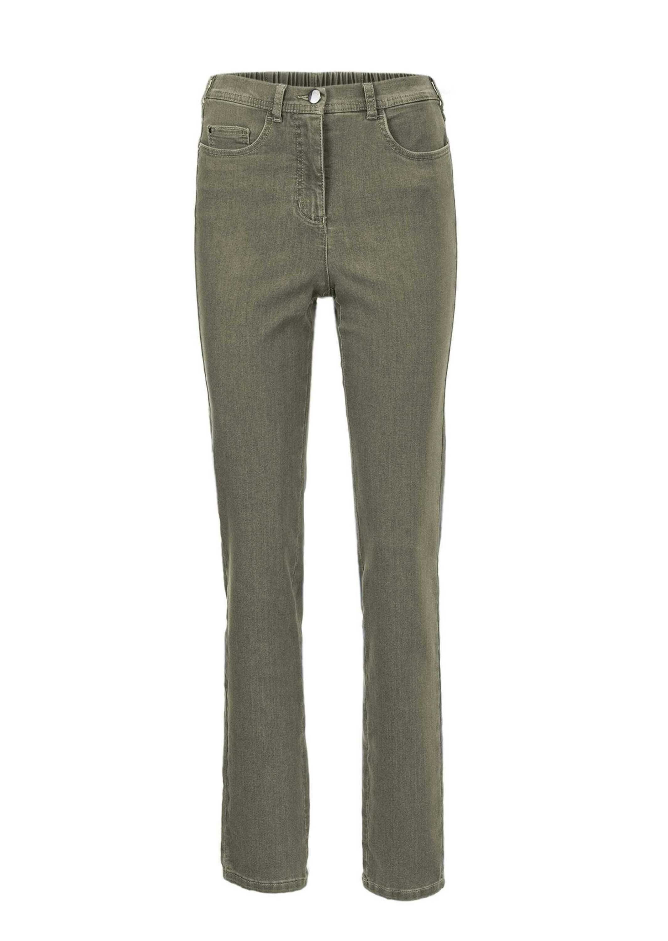 GOLDNER moorgrün Bequeme High-Stretch-Jeanshose Bequeme Jeans