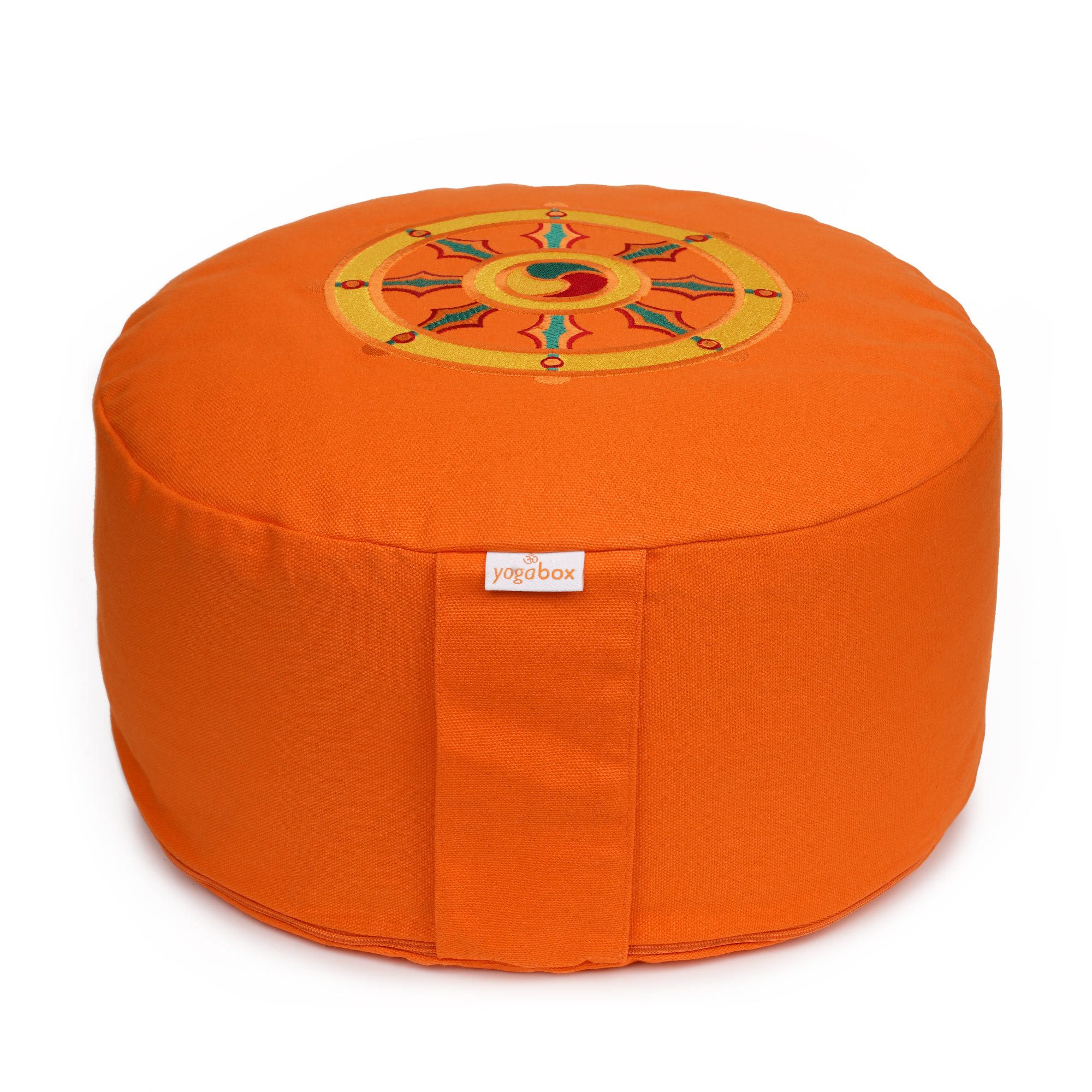 yogabox Yogakissen Meditationskissen Glückssitz® Rondo Dharmarad, robust, anpassbare Füllmenge