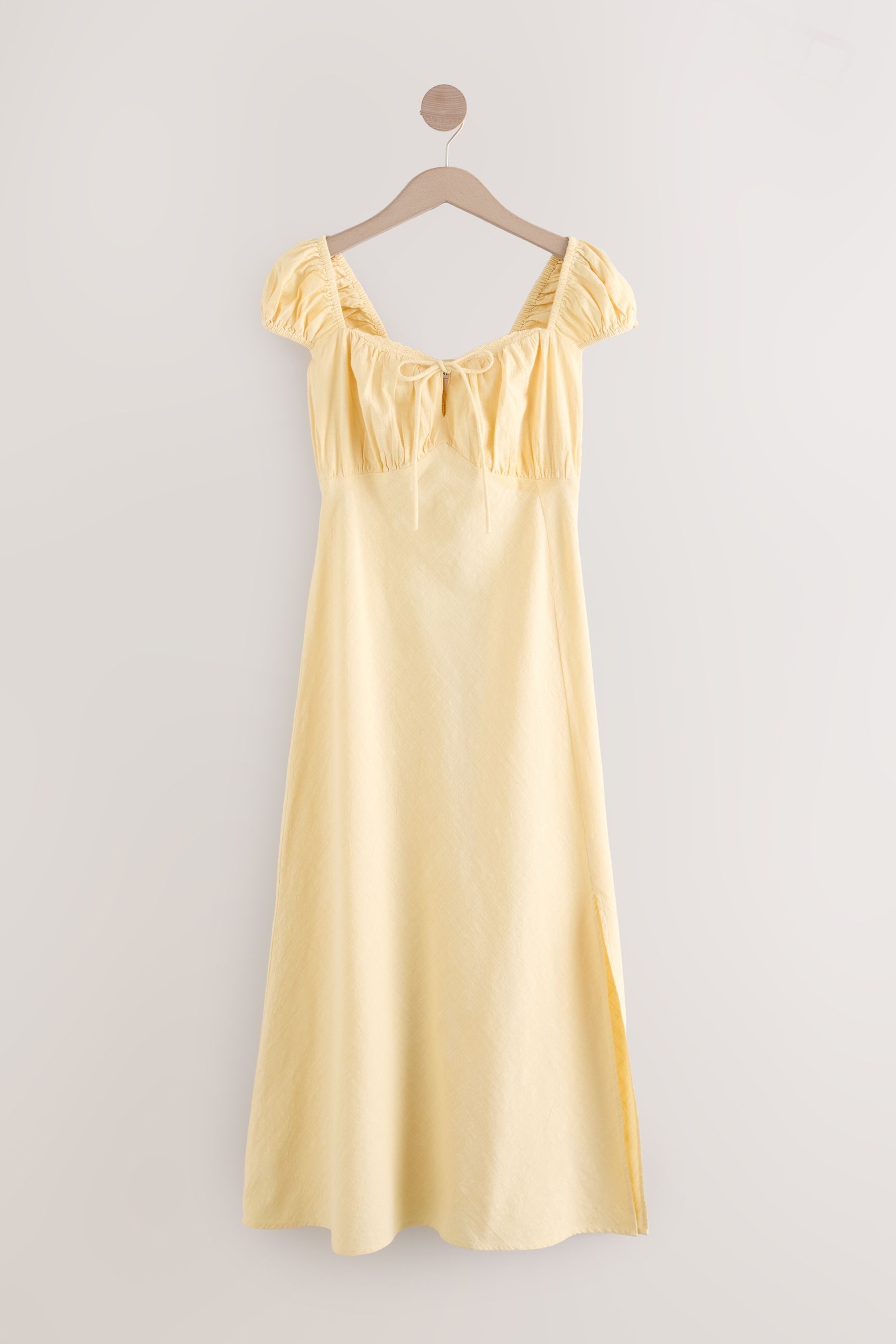 Next Midikleid Midikleid mit Puffärmeln aus günstig online kaufen