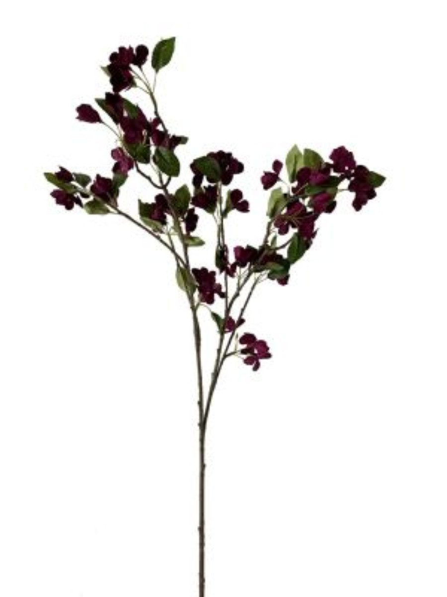 Kunstzweig 2er-Set Kirschblütenzweig lila, 2474U, Höhe 90 cm