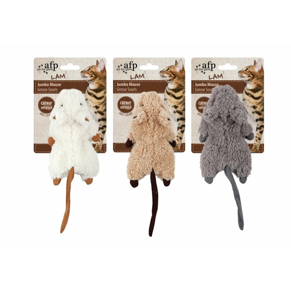 Tierkuscheltier AFP Lambswool-Jumbo Crinkle Catnip Rodent