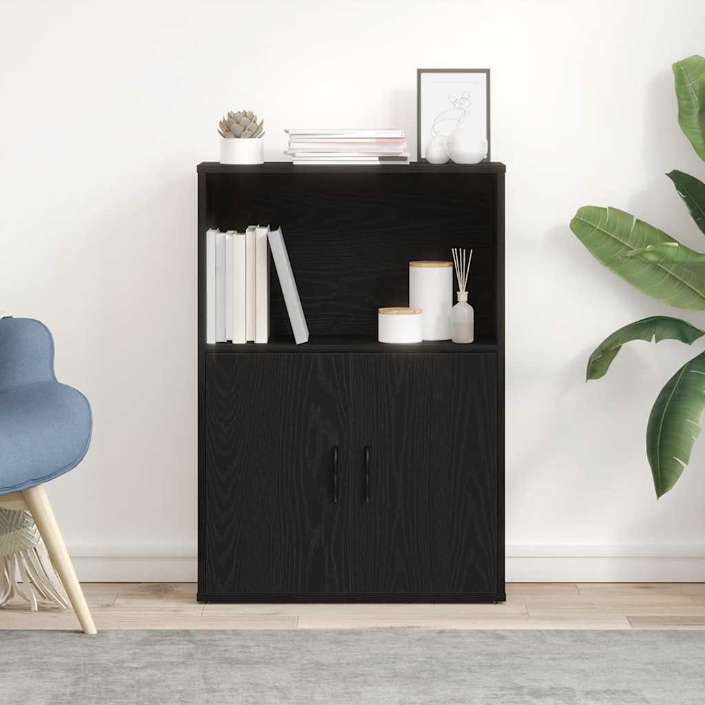 vidaXL Bücherregal Bücherregal Schwarz Eichen-Optik 60x24x85 günstig online kaufen