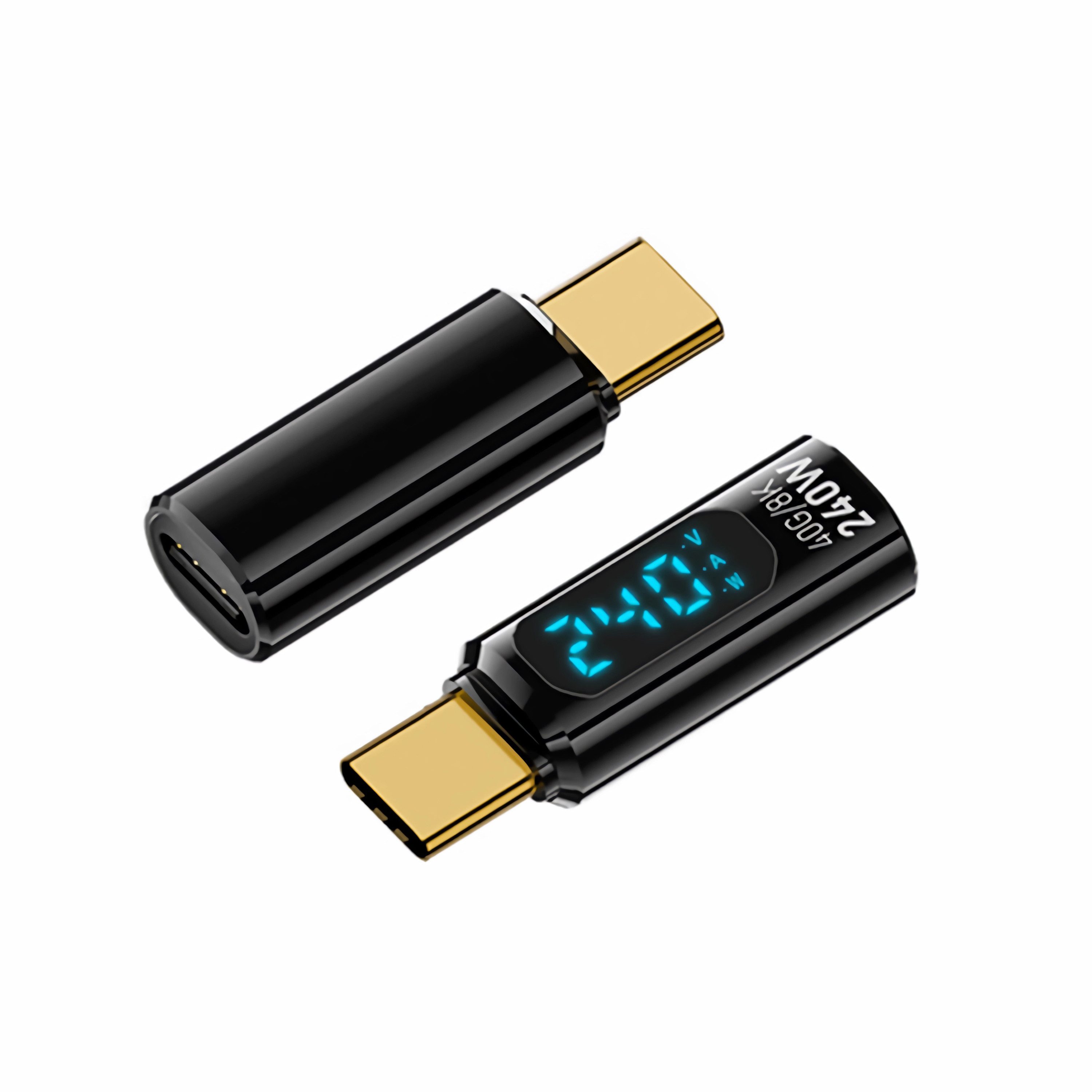 Bolwins B43 USB-C Adapter 240W Schnellladung, 40Gbps, 8K Video Handy Laptop PC USB-Adapter USB-C zu USB-C, 0 cm, USB-C Verlängerung