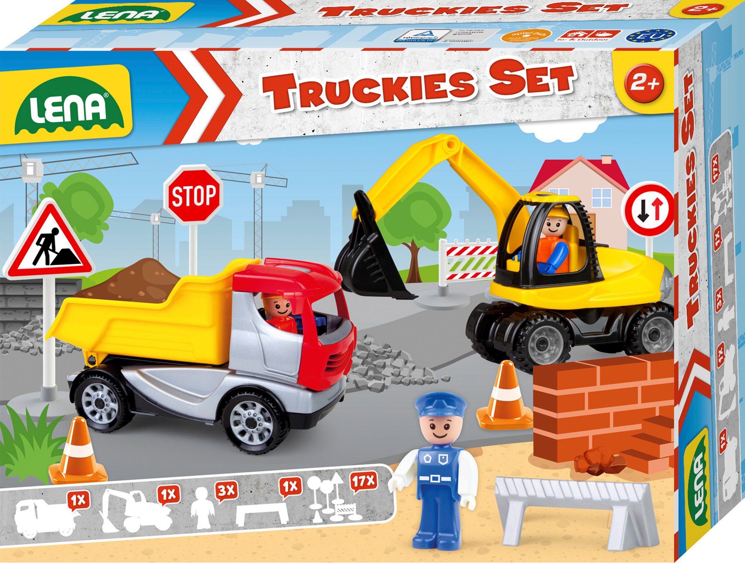 Lena® Spielzeug-Kipper Truckies Set Baustelle, inkluisve Spielzeug-Bagger u günstig online kaufen
