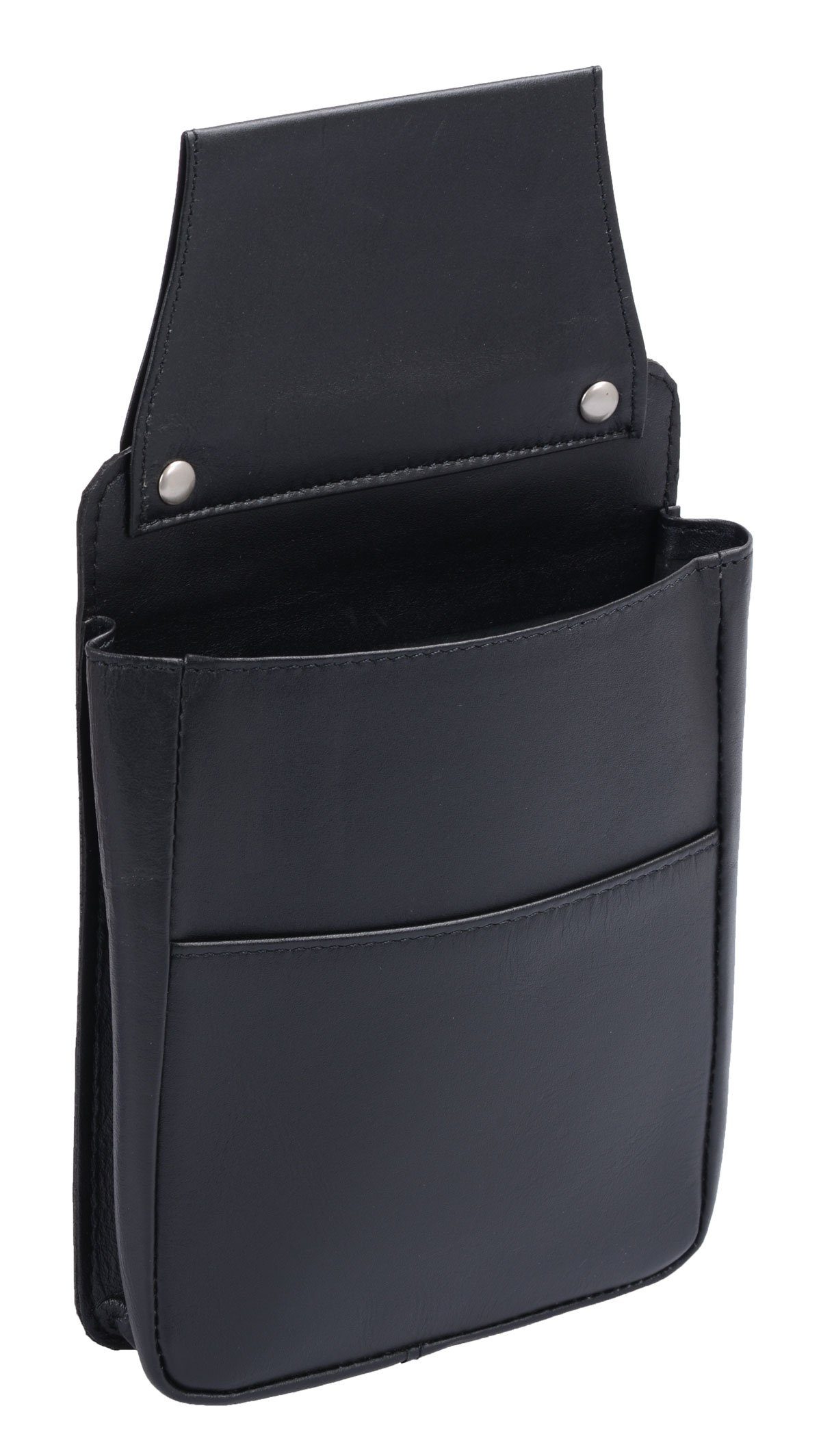 Avanco Kellnertasche Leder Holster Schwarz | 16x22x4cm | Für Gürtel Bis 6cm Breite