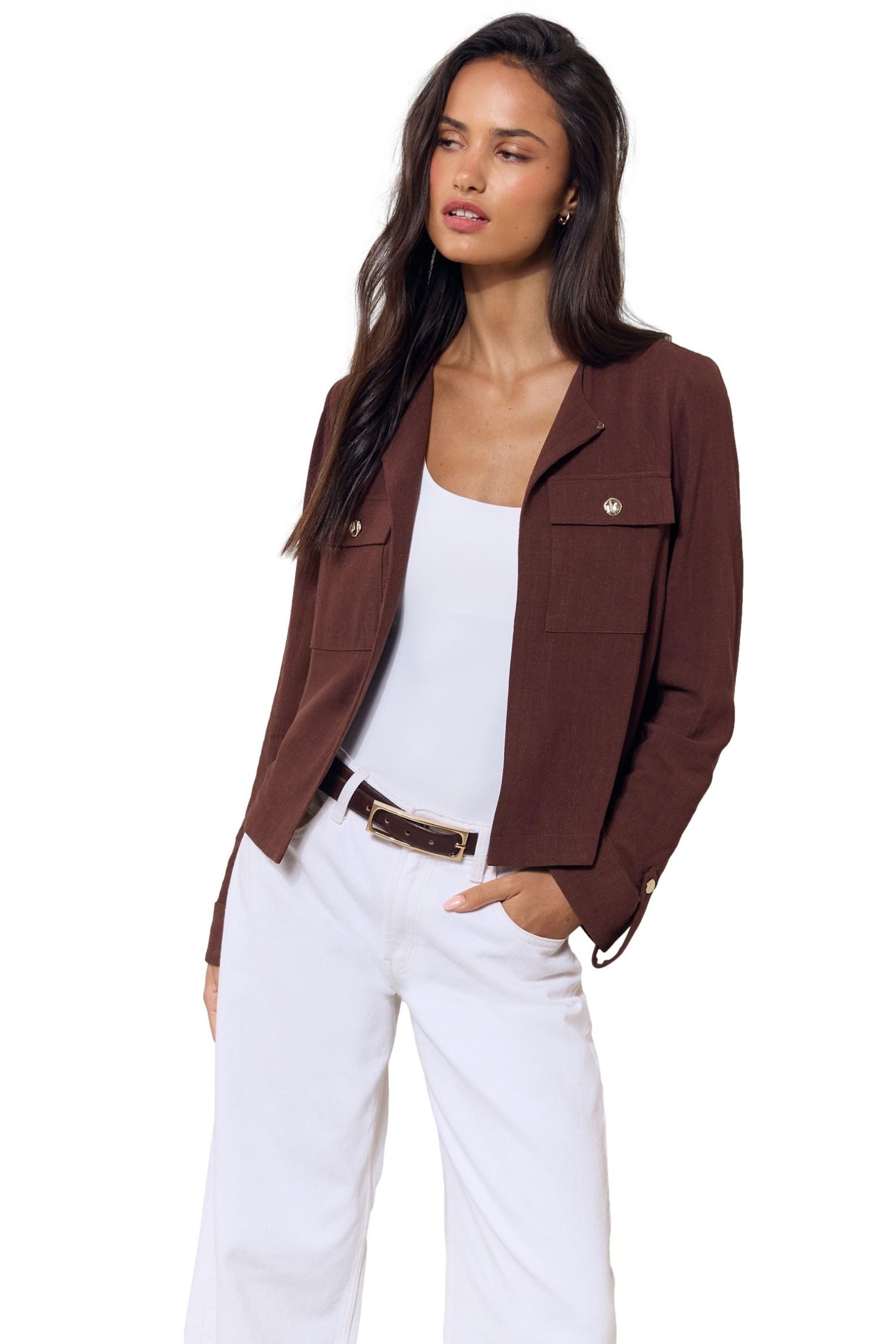 LIPSY Kurzjacke Lipsy verkürzte Regular Fit Utility-Jacke (1-St)