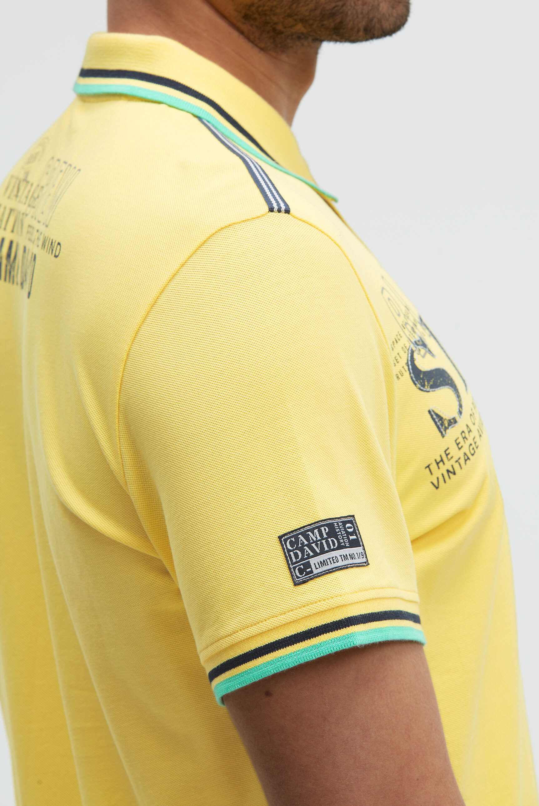 CAMP DAVID Poloshirt mit Seitenschlitze
