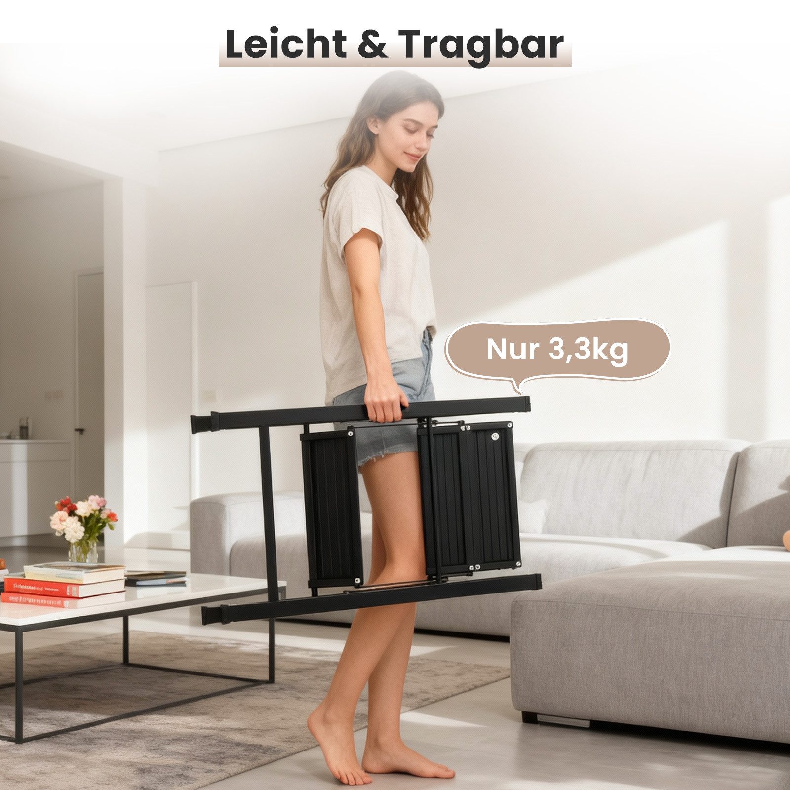 Sekey Trittleiter 2-3 Stufen Klappleiter Alu Klapptritt Faltbar Stehleiter bis 150 kg, 2-Stufen Klapptritt mit großer rutschfester Trittfläche (30 x 20 cm) – Bild 5 von 5