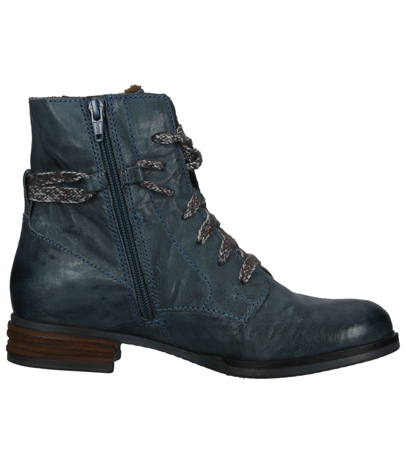 Josef Seibel Stiefelette Leder Schnürstiefelette Blau