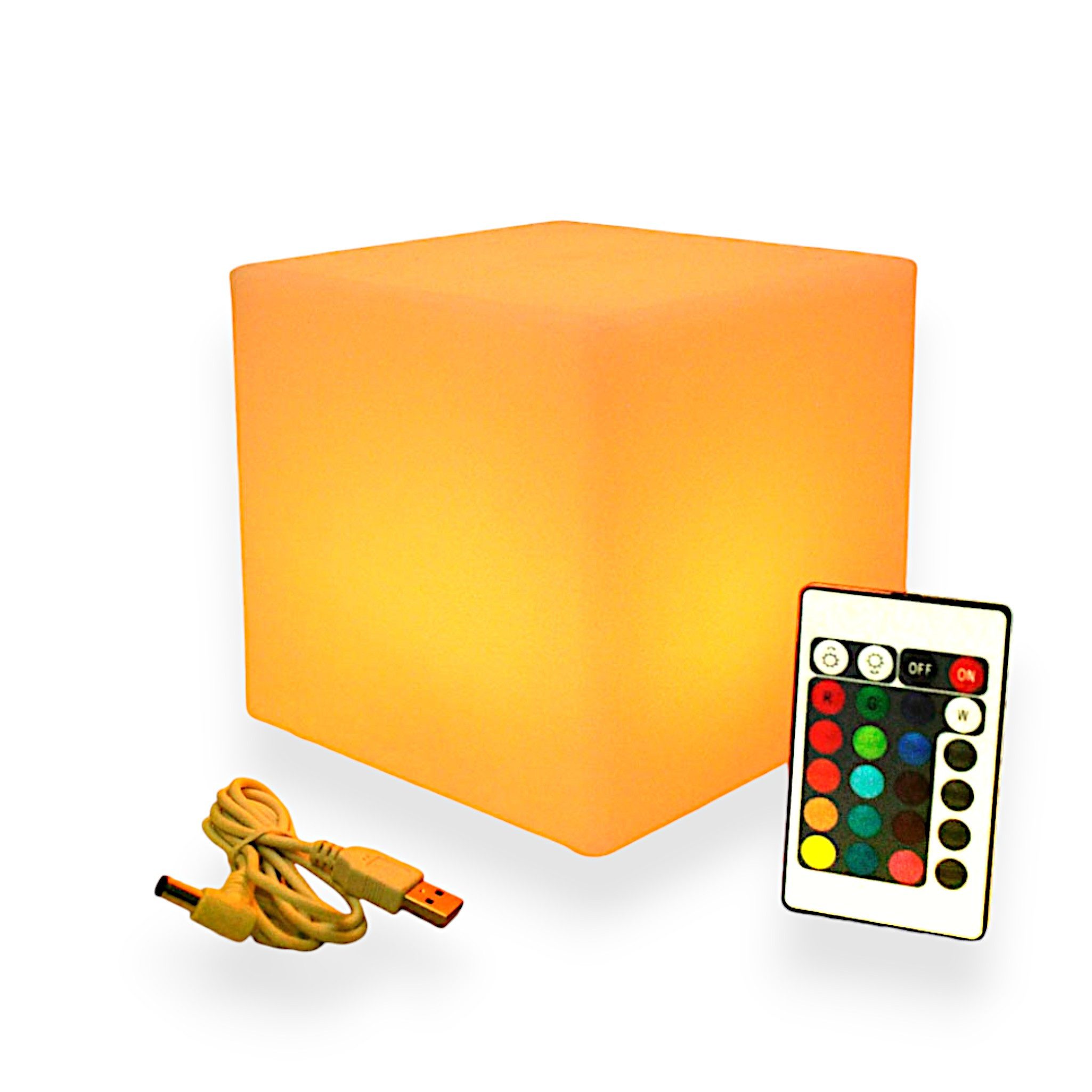 Arnusa LED Außen-Tischleuchte kabellose Würfel Leuchte RGB Tischlampe Akku günstig online kaufen