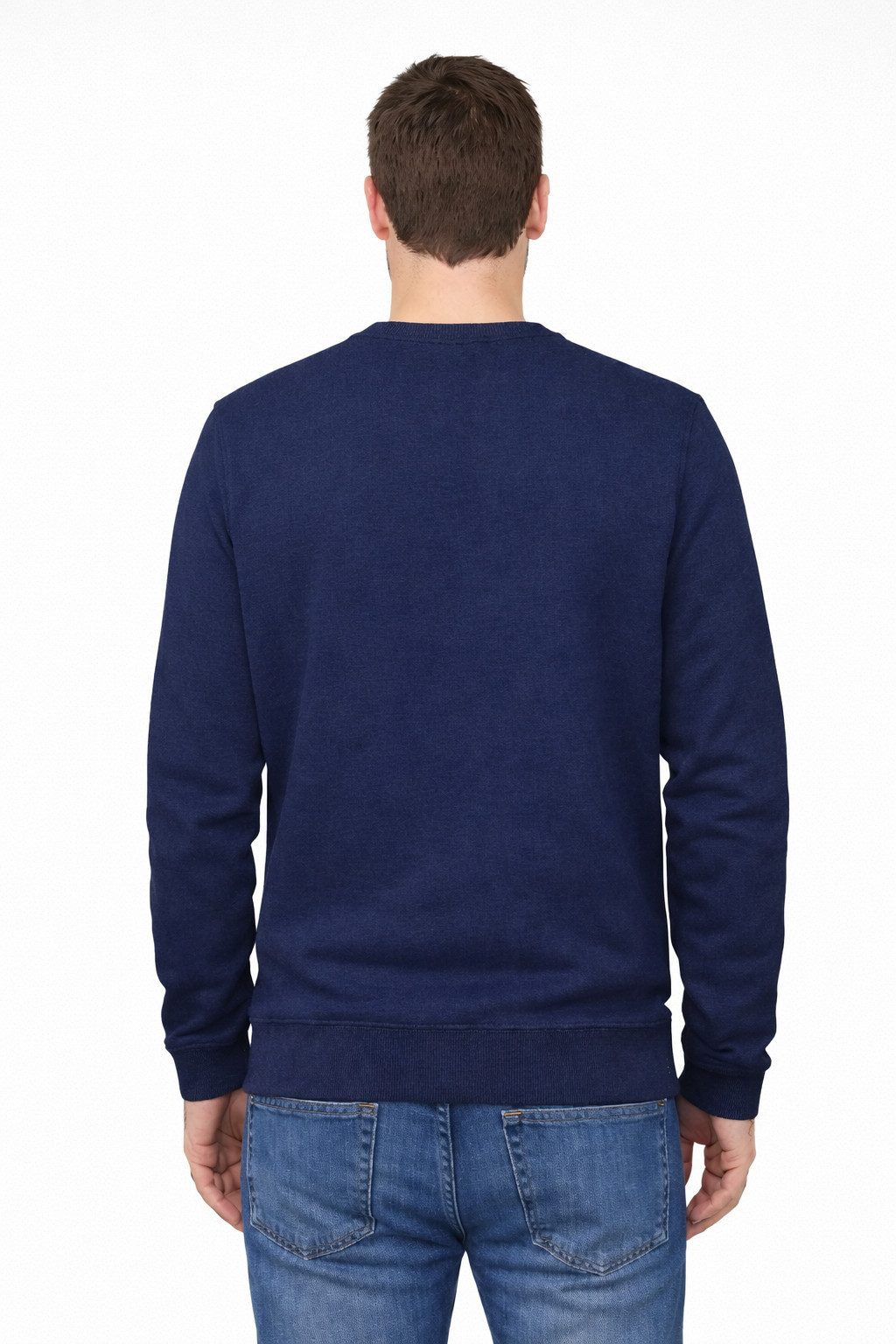 Smith & Solo Sweatshirt Herren, Pullover Baumwolle Loose Fit, Langarm, unifarben