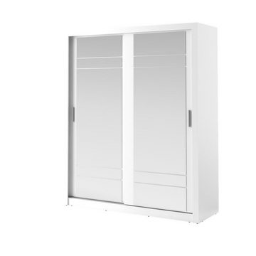 Compleo Kleiderschrank ARTI 08 mit Spiegel, Modern Schwebetürenschrank Breite 203 cm