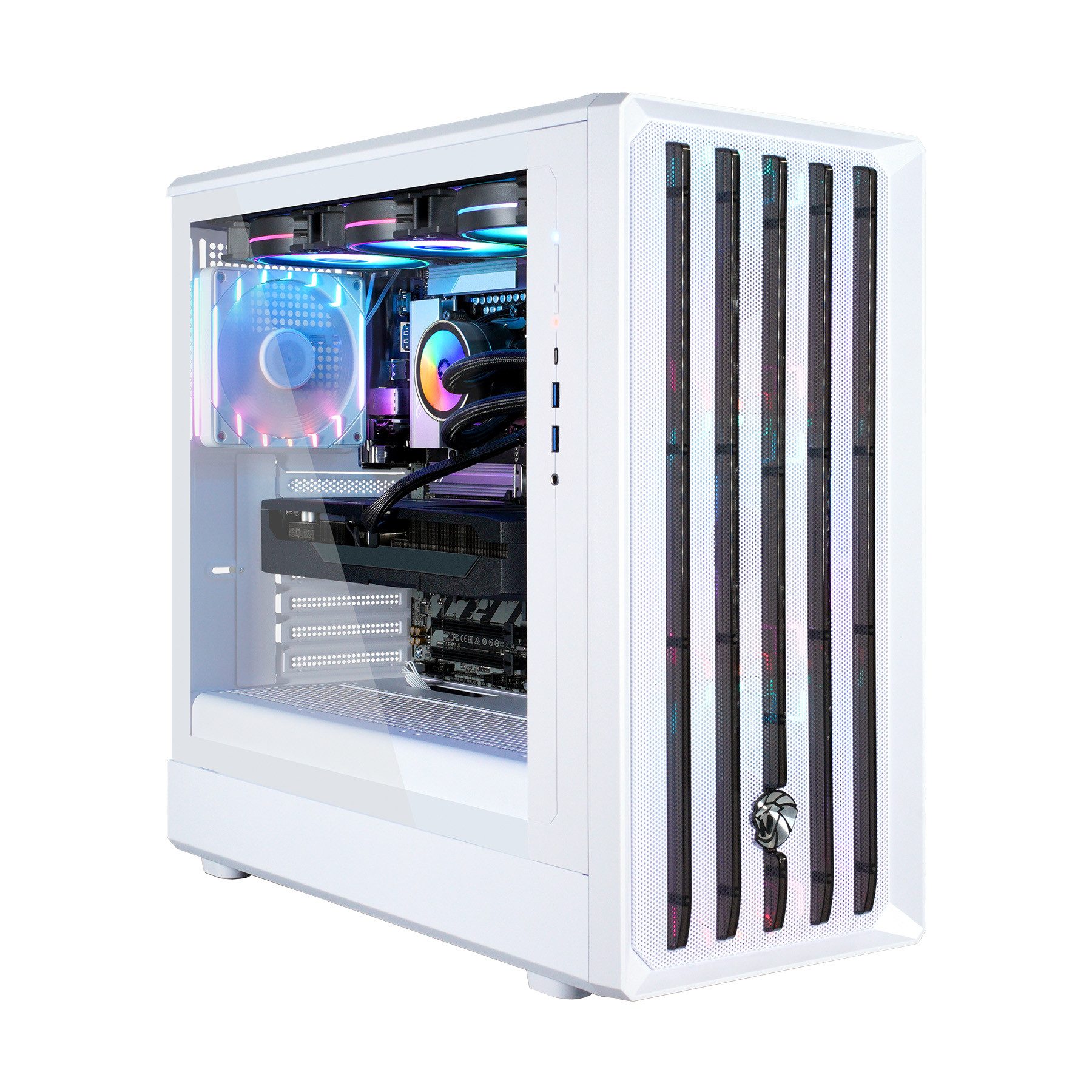 GAMEMAX CLAW WH 8116 AMD Ryzen 5 9600X 32GB DDR5 1TB SSD RX 9070 Gaming-PC (AMD Ryzen 5 9600X, RX 9070, 32 GB RAM, 1000 GB SSD, Wasserkühlung, DDR5 RAM, Windows 11, Wasserkühlung)