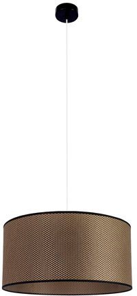 Leonique Stoffschirm aus Pendelleuchte Maeve, wechselbar, Pendelleuchte mit Leuchtmittel Metall, Schwarz-Braun-Gold