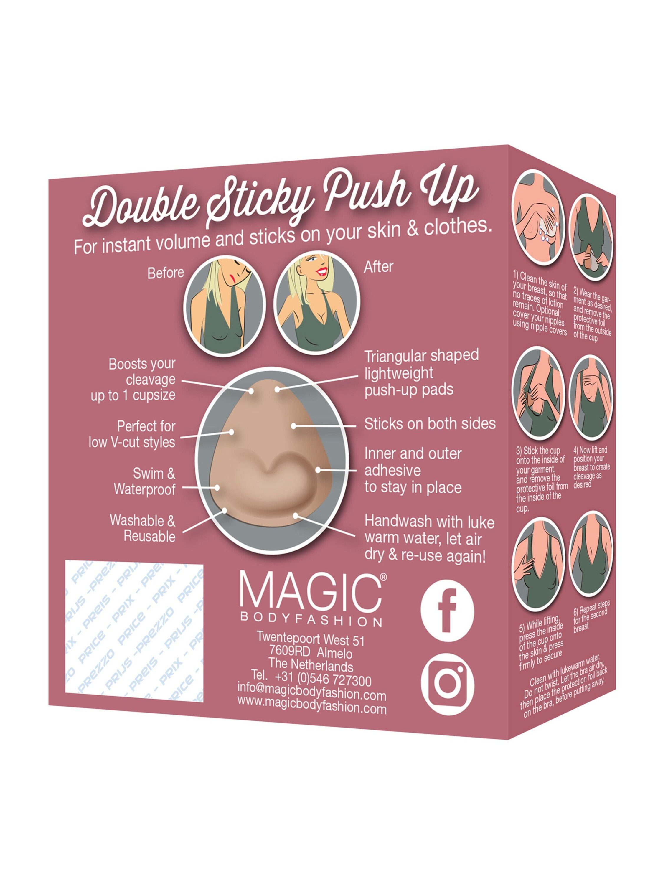 MAGIC Bodyfashion BH-Push-up-Einlagen (2 Paar), Plain/ohne Details