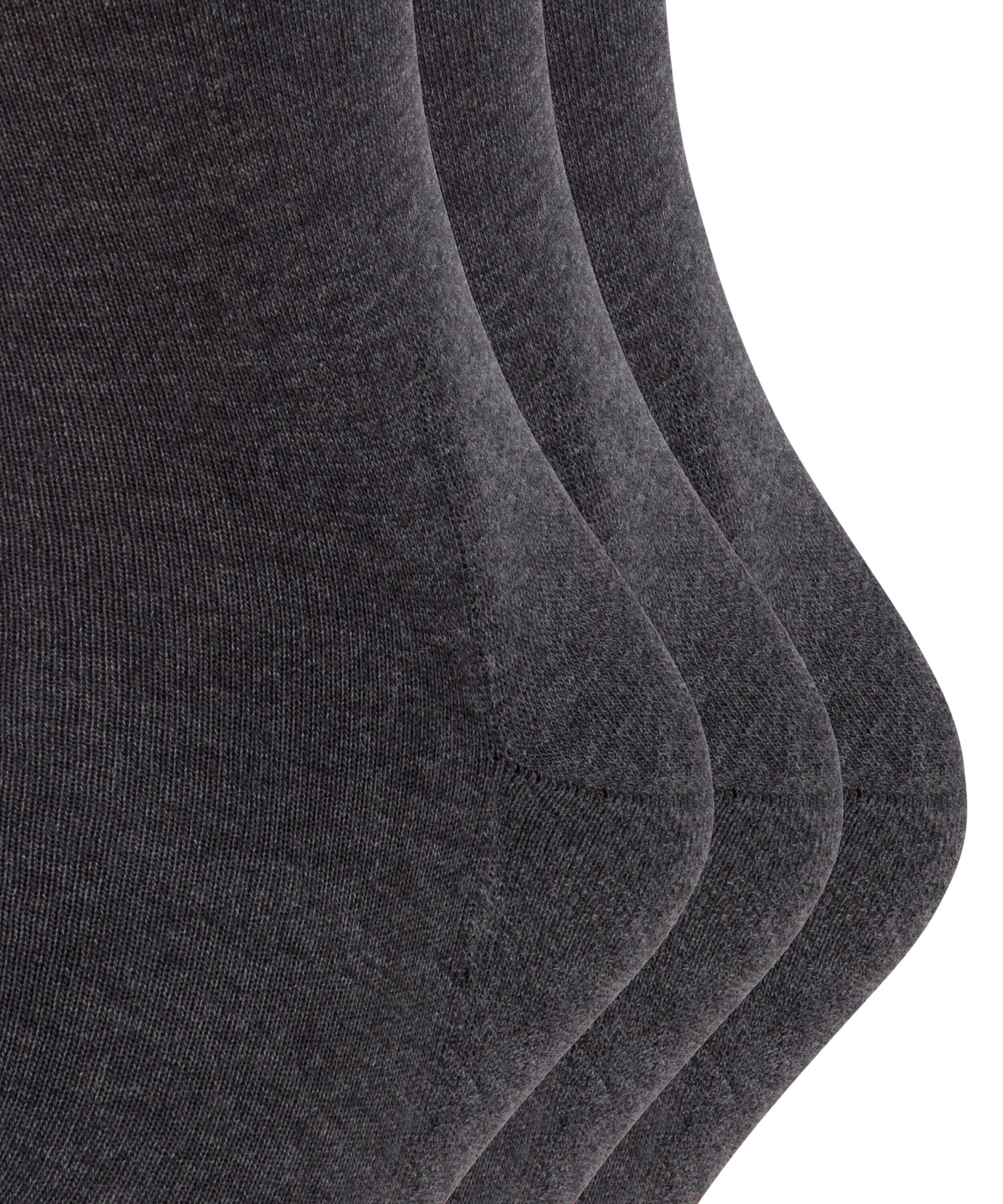 (3970) grey FALKE 3-Pack (3-Paar) dark Run Socken