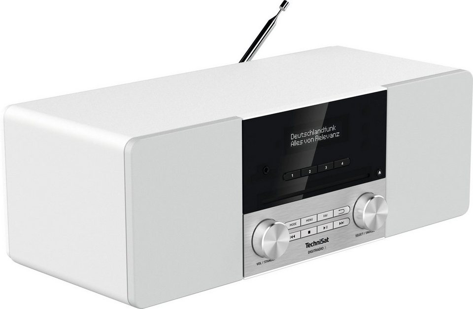 TechniSat DIGITRADIO 3 Digitalradio (DAB) (Digitalradio (DAB), UKW mit RDS,  20 W, CD-Player, Made in Germany), Bluetooth, Sleep-Timer, Weckfunktion