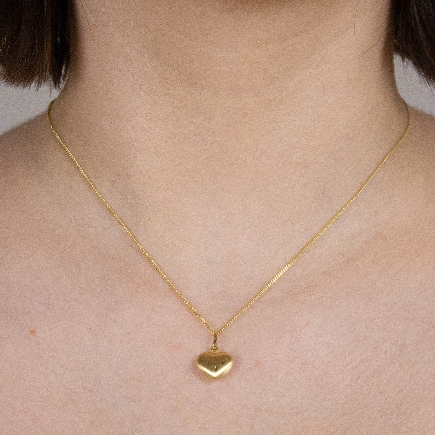 HOPLO Herzanhänger Gold Anhänger Herz mit Goldkette massiv 333 - 8 Karat Go günstig online kaufen