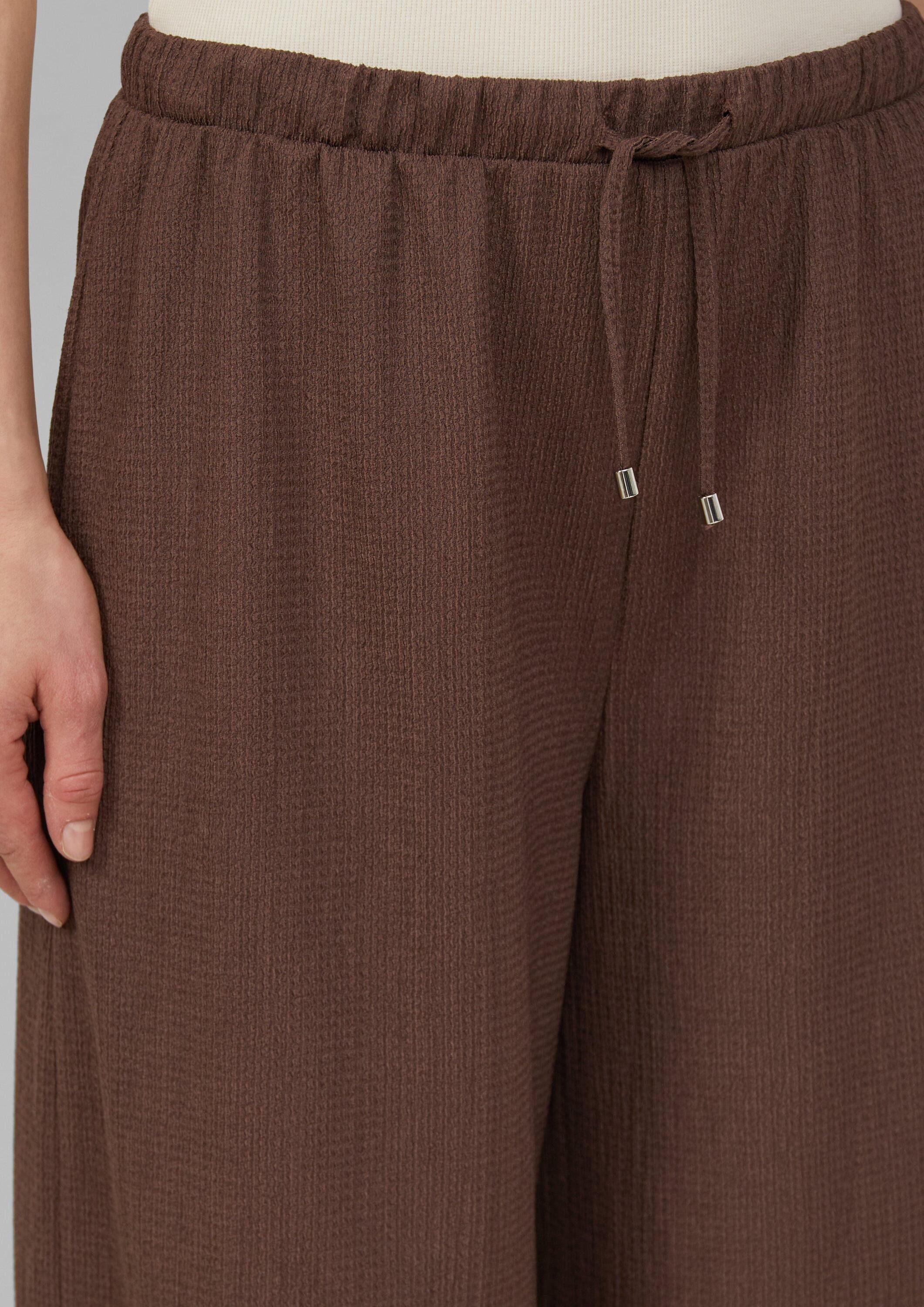 s.Oliver Culotte Hose Strukturierte Culotte mit Elastikbund
