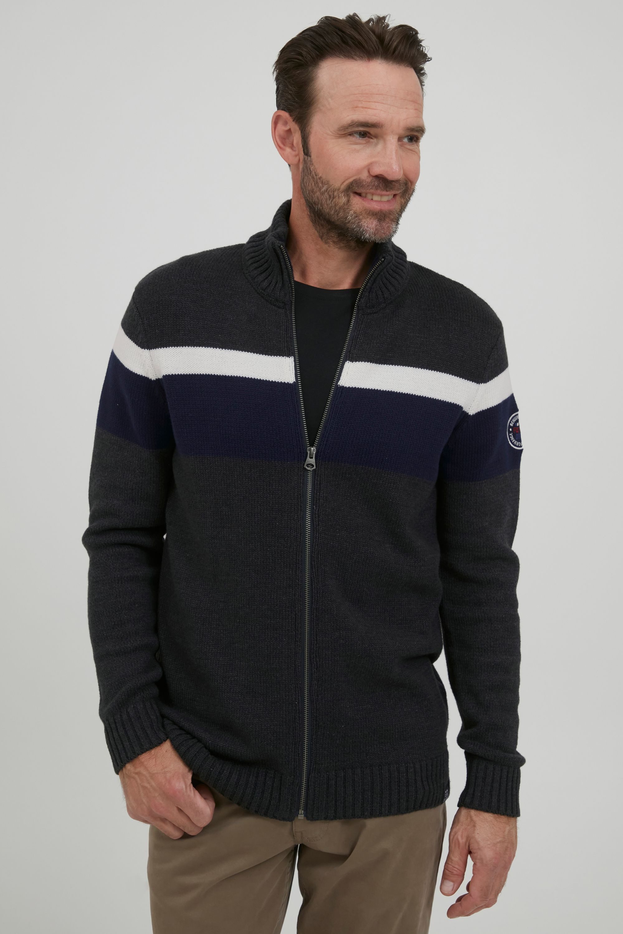 FQ1924 Strickjacke FQEdvard Strickjacke im Colorblock günstig online kaufen
