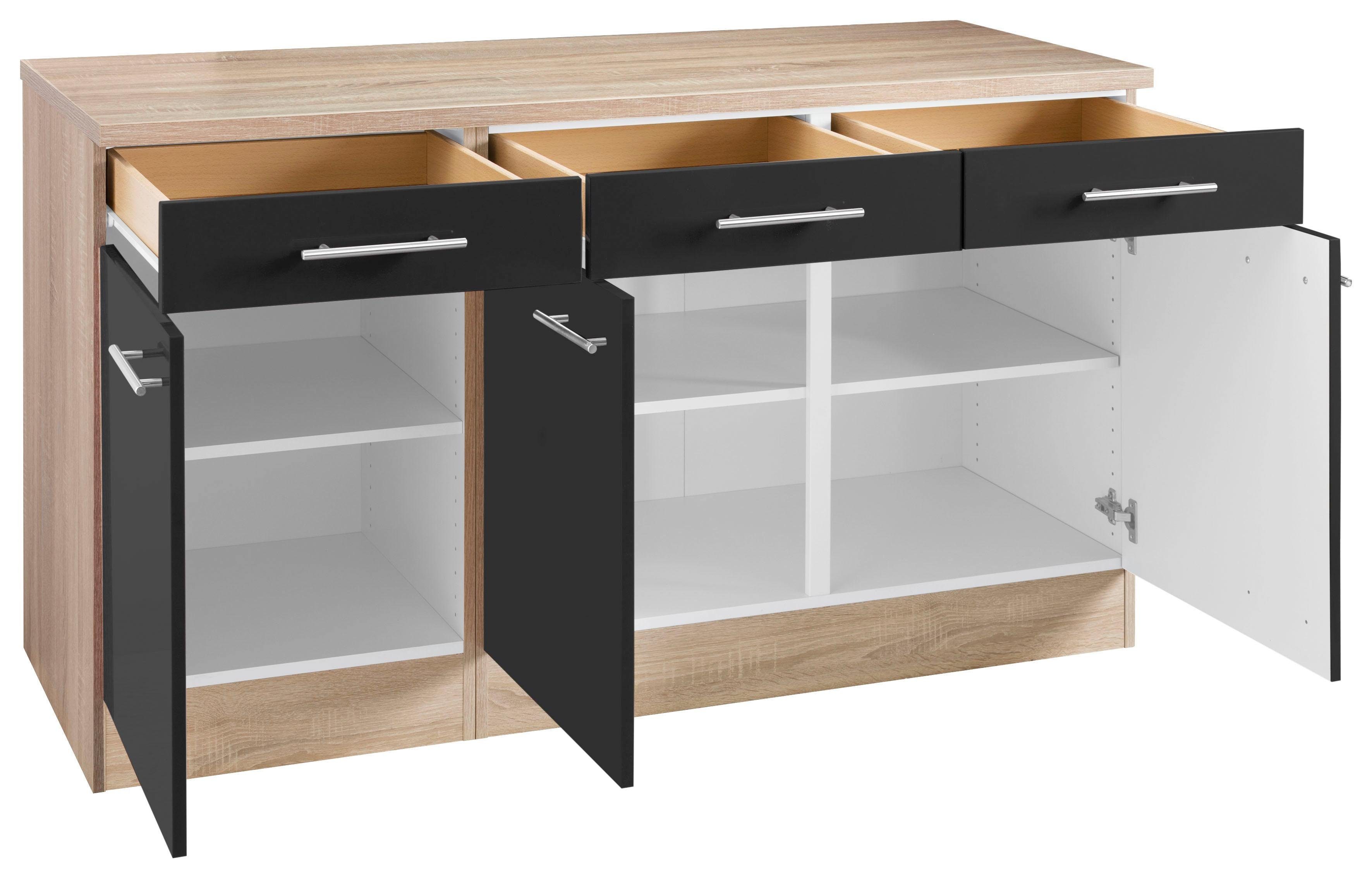 mit OPTIFIT viel Unterschrank Kalmar, anthrazit 150 cm, Stauraum Breite