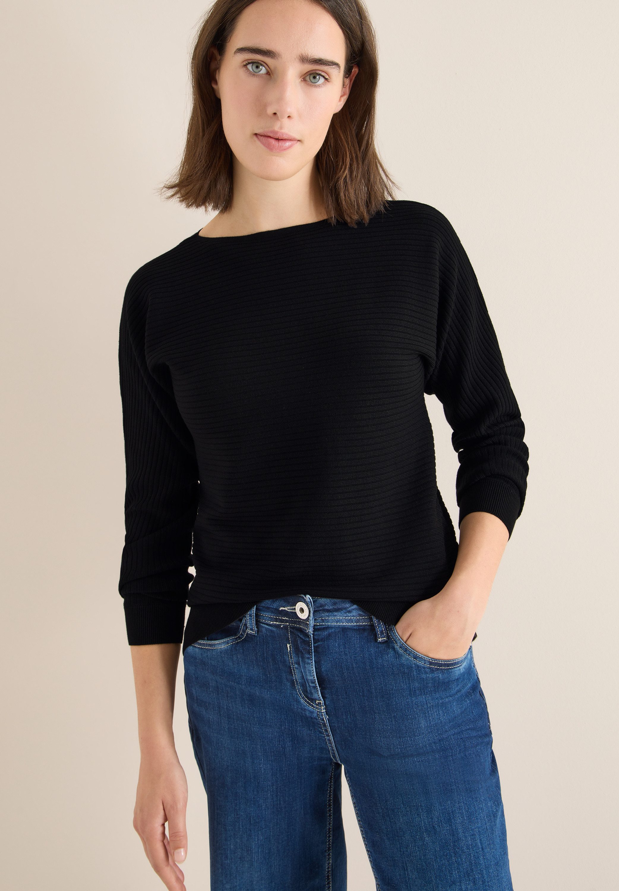 CECIL Strickpullover mit U-Boot-Ausschnitt