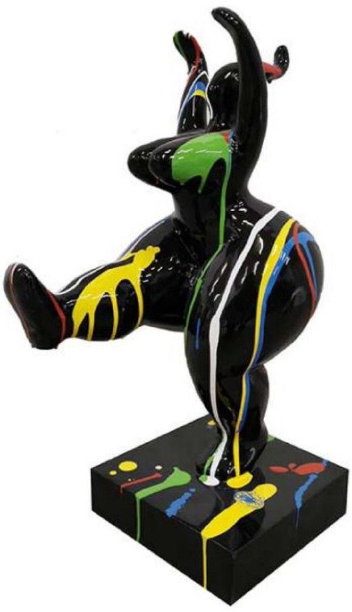 Deko - Deko & Deko - Skulpturen cm Skulptur Figur XXL Wohnzimmer Luxus Deko Skulptur - Deko XXL - Garten Deko Große XXL Figuren Luxus - Schwarz H. / Mehrfarbig 85 Skulptur Padrino Figur Casa - Deko