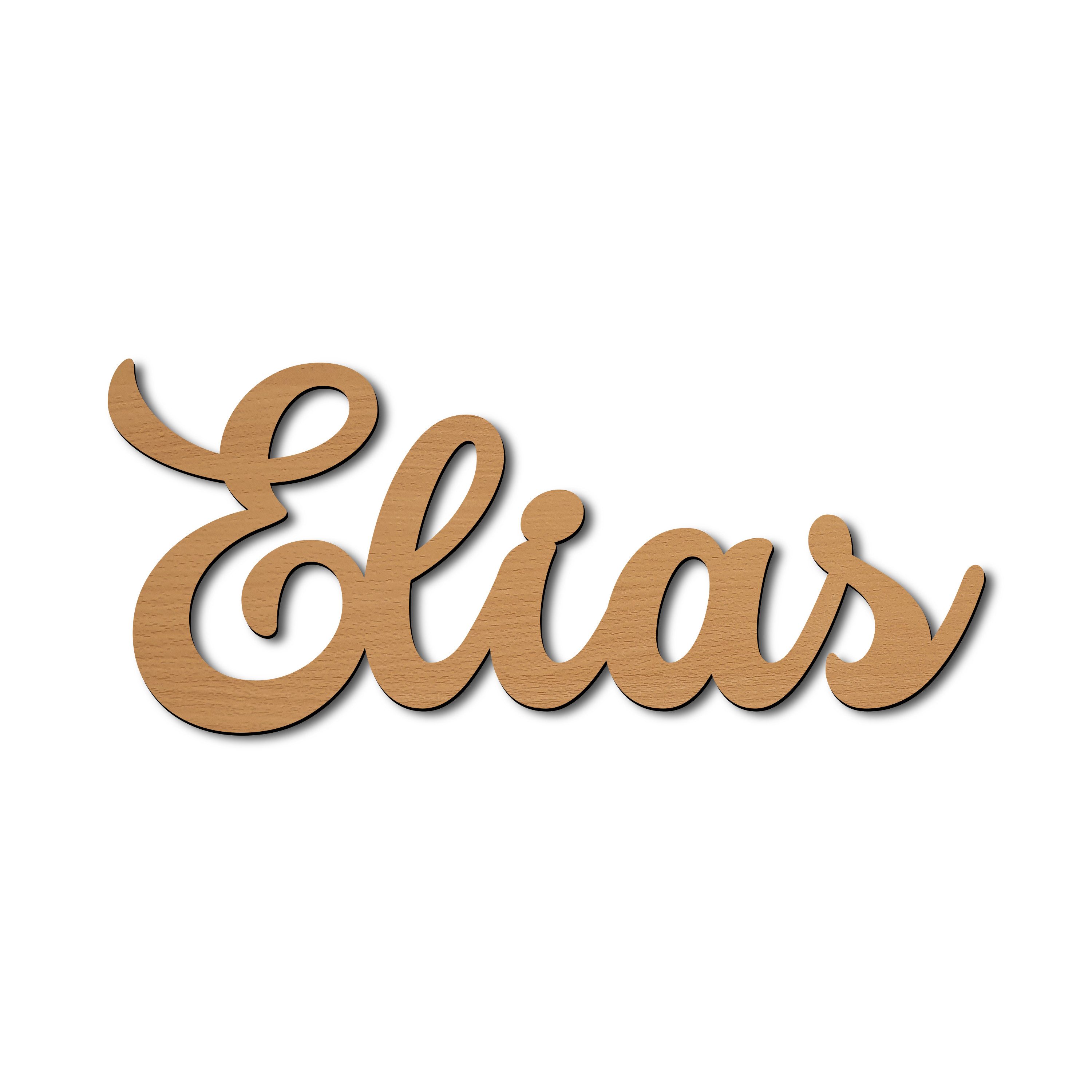 Namofactur LED Dekolicht Name 'Elias' Wand Deko Nachtlicht für Kinder, LED fest integriert, Warmweiß, Leuchtdeko Wandlampe aus MDF Holz für Kinderzimmer