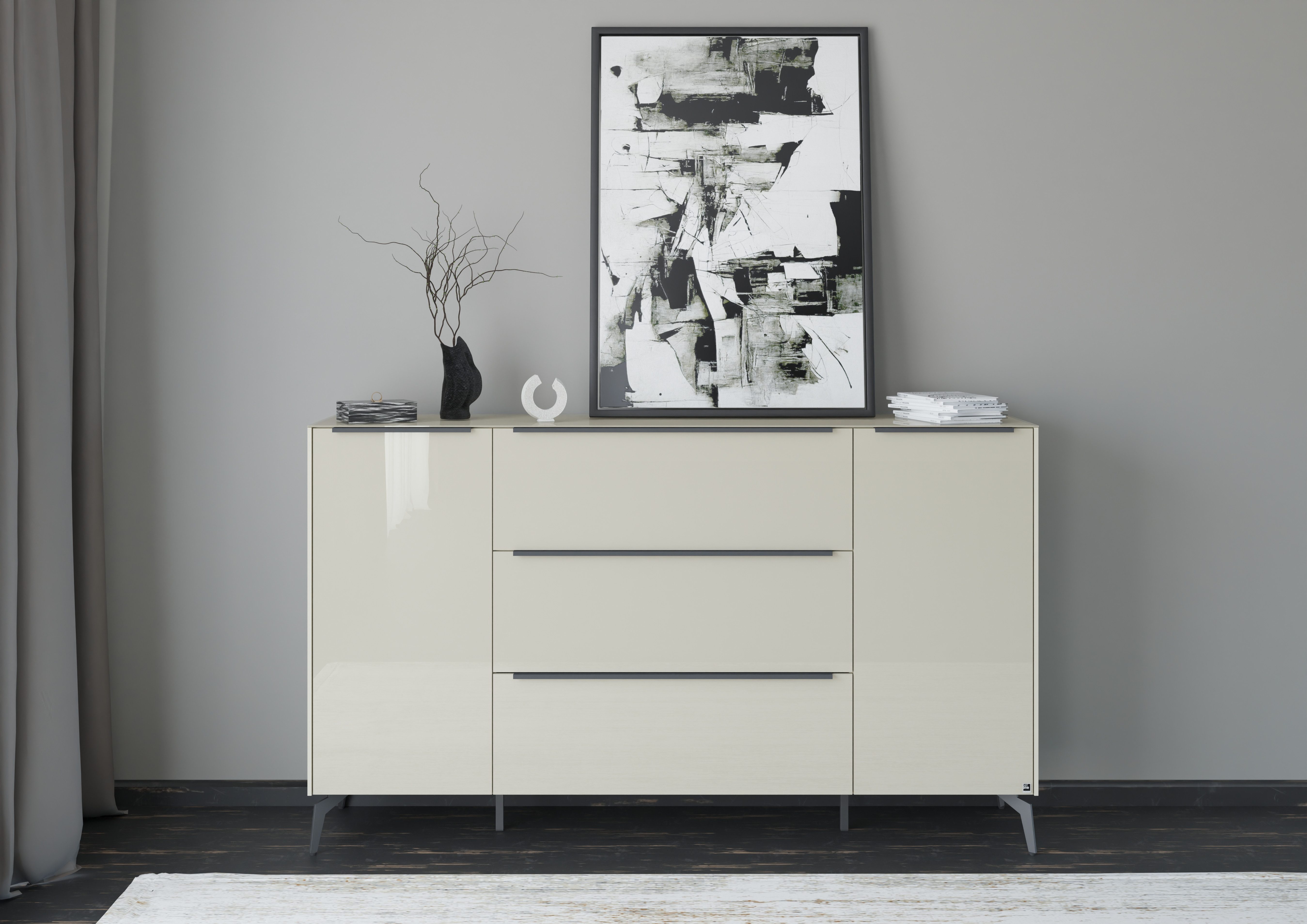 set one by Musterring Sideboard Reno (1 St), Mit Winkelfuß in diversen Farben, 109 cm Höhe & Farbauswahl