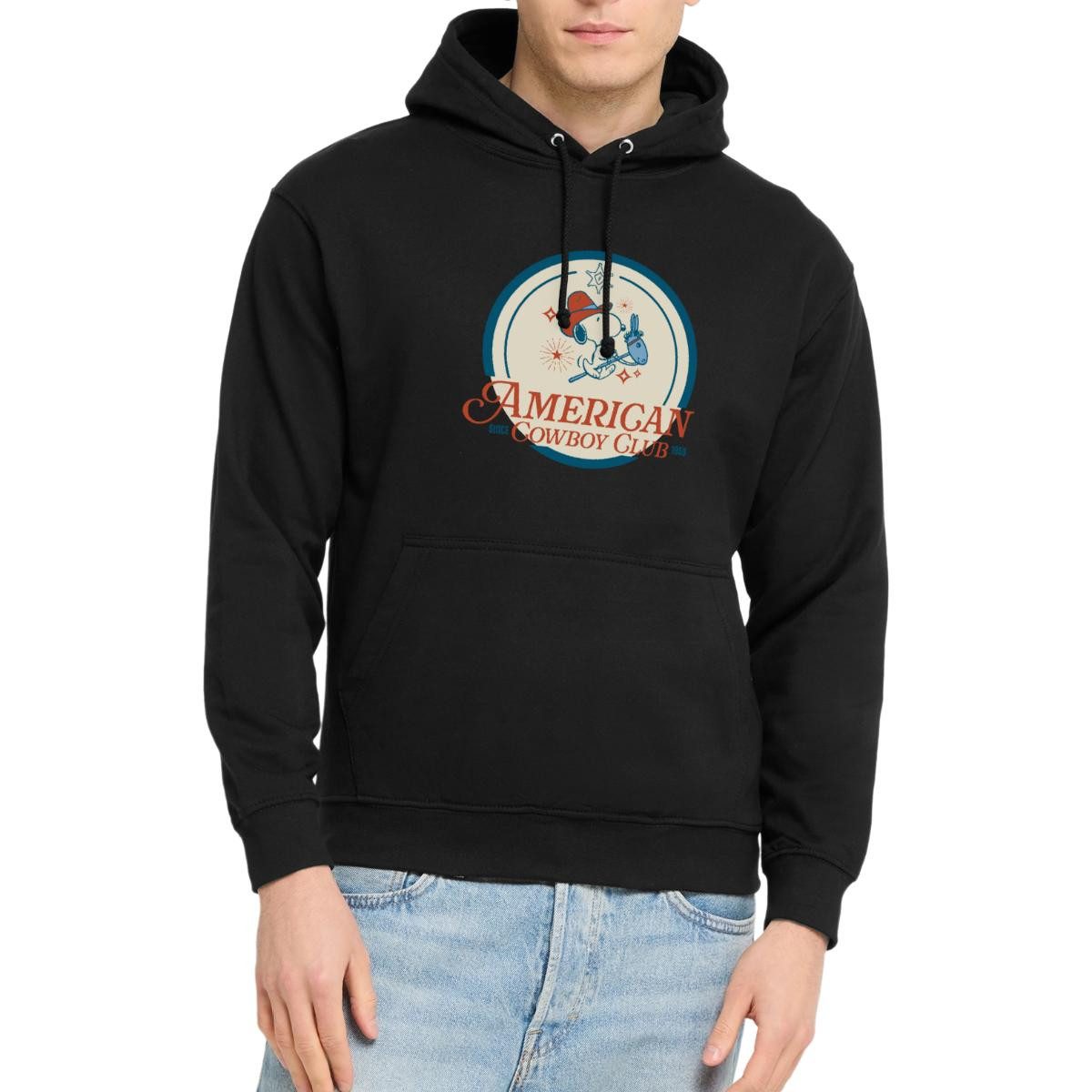 Spreadshirt Hoodie Peanuts Snoopy American Cowboy Club Unisex Hoodie (1-tlg)
