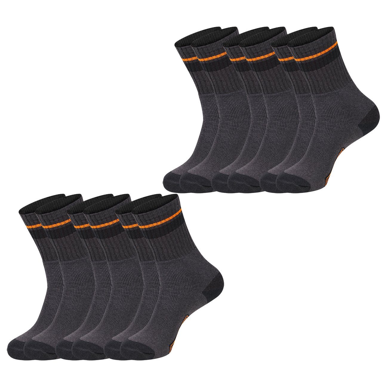 Black + Decker Sportsocken Black & Decker Essential Crew (6-Paar) Work Arbeitssocken im 6er 9er 12er Pack