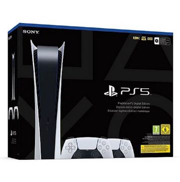 Playstation PS5 Digital Edition Konsole Bundle 825 GB + 2 Wireless-Controller, ohne Laufwerk