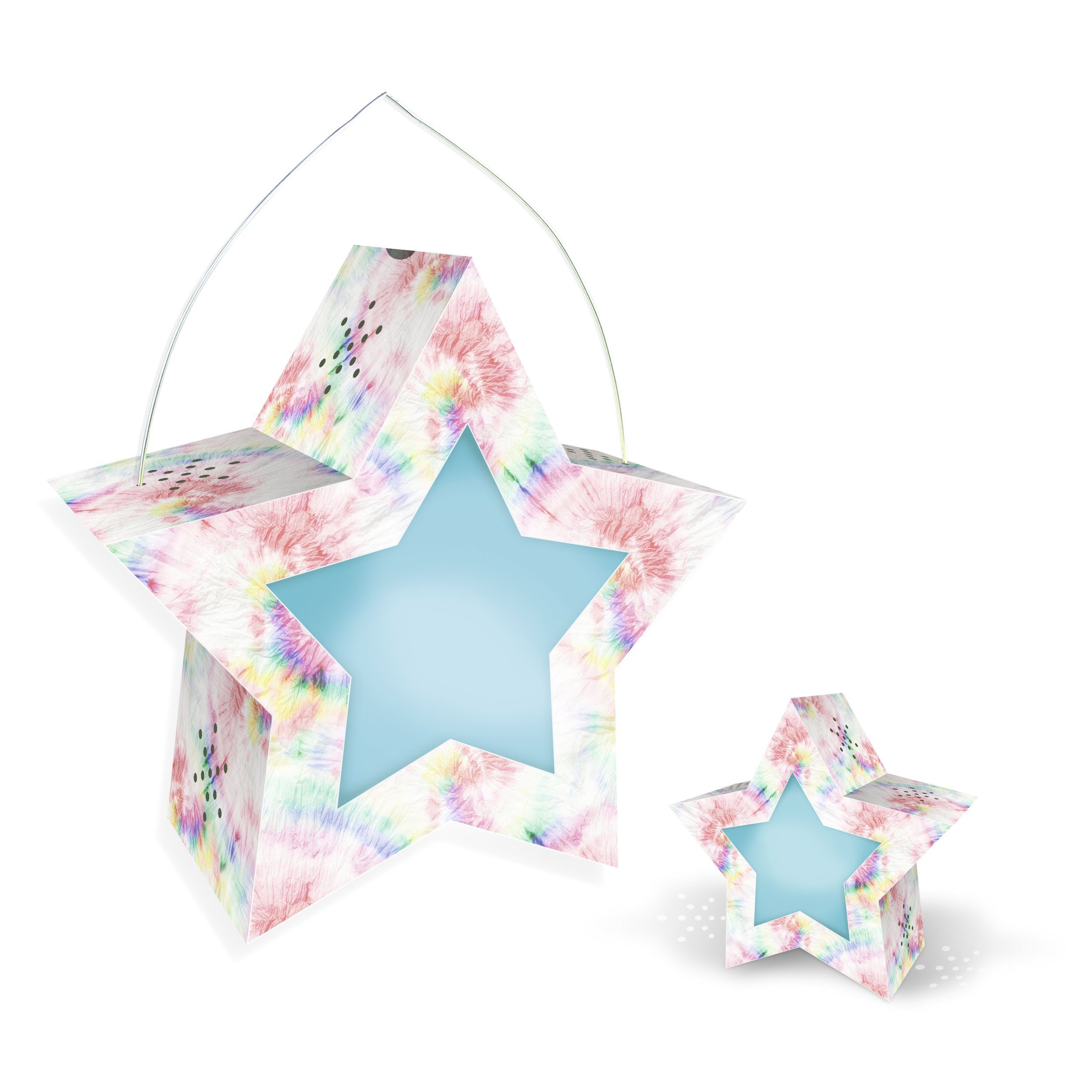 Ursus - Ludwig Bähr Umzugslaterne Ursus "TWINKLE STAR" Regenbogen Batik Laterne