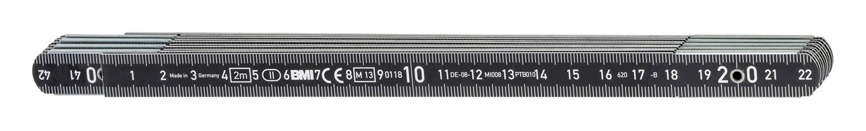 BMI Zollstock, ALU-Gliedermaßstab 2m 14 mm