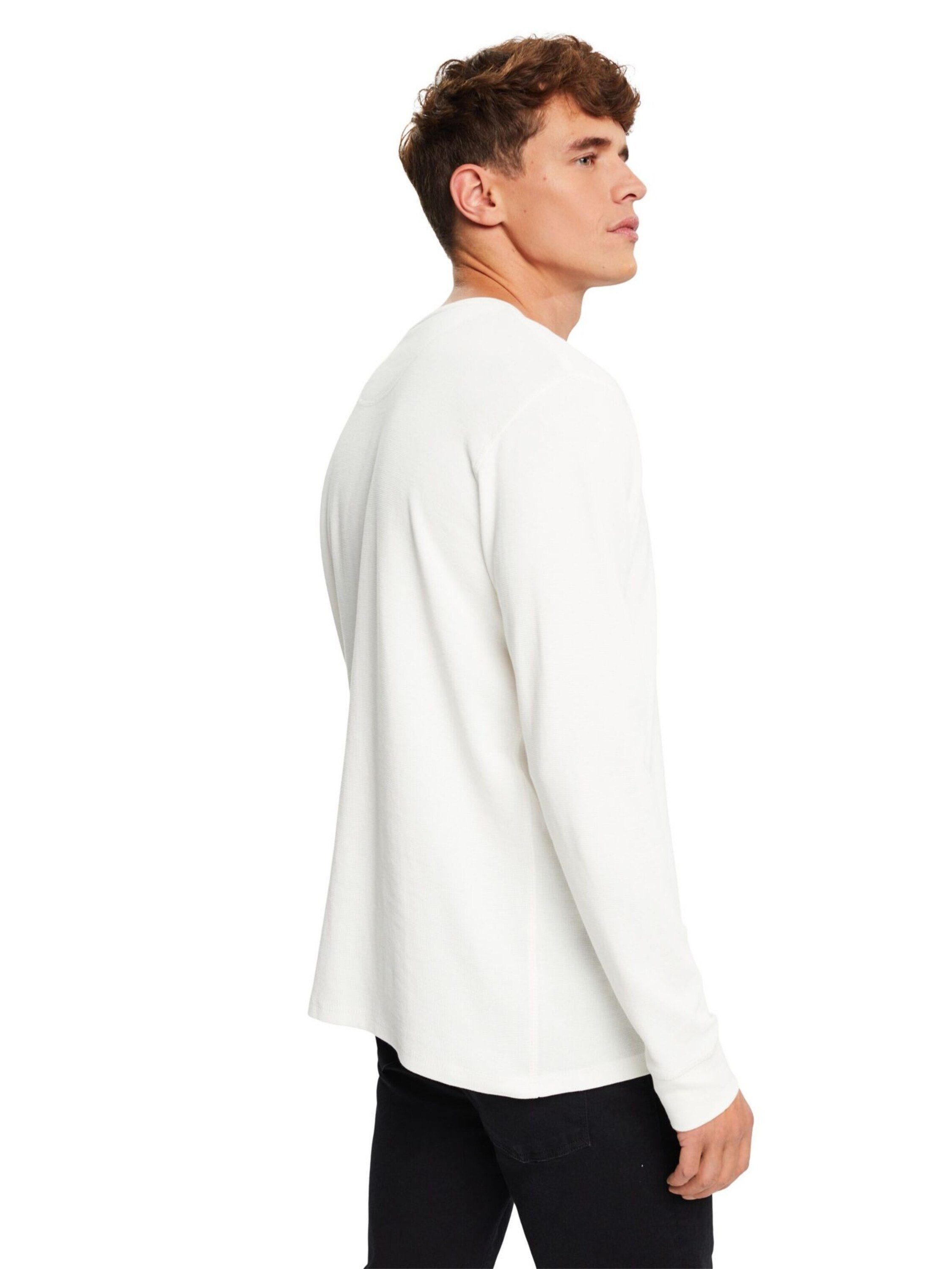Esprit Langarmshirt (1-tlg) white off