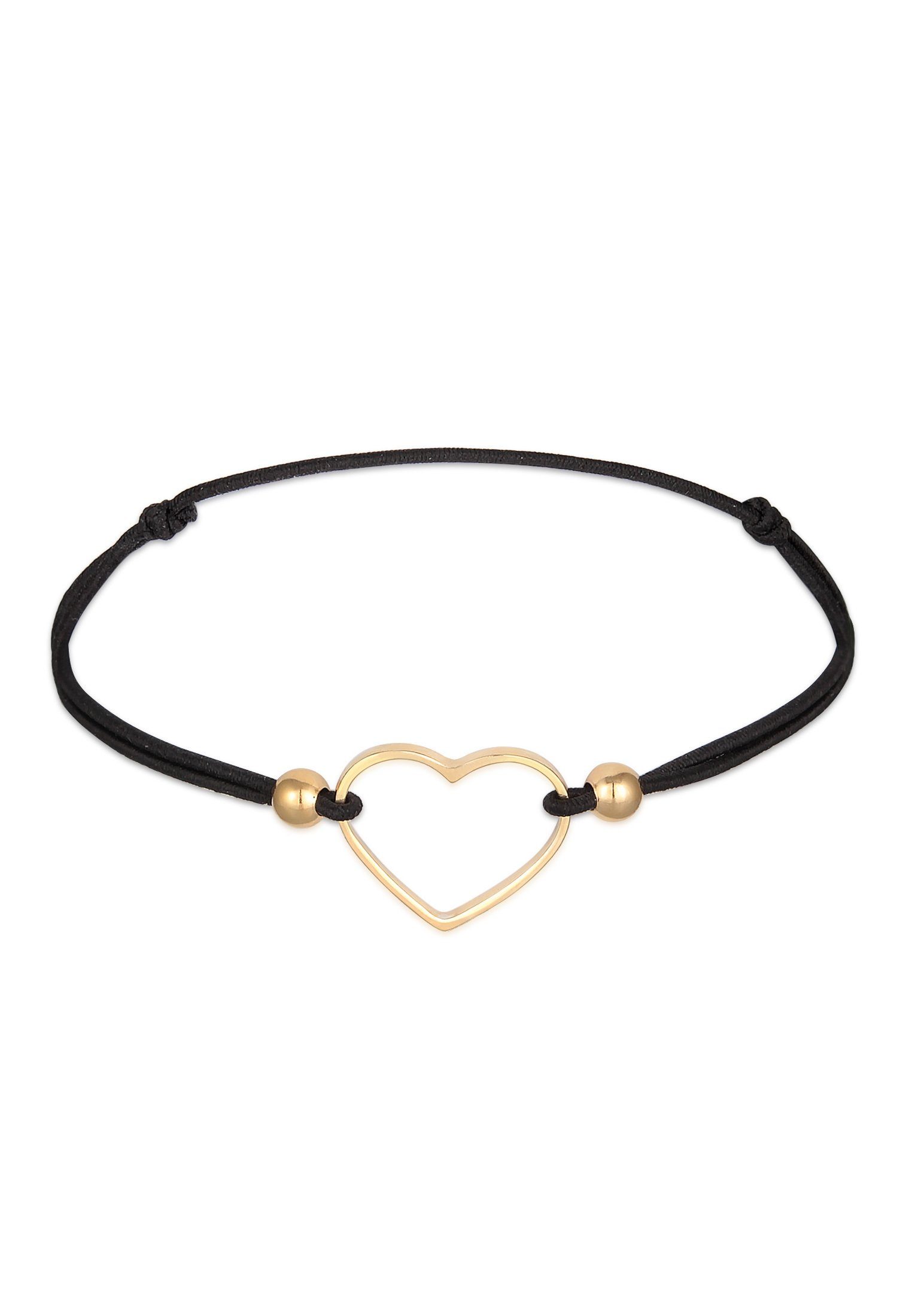 Elli Armband Herz 925 Elastisches Liebe Herz Silber, Gold Gummiband