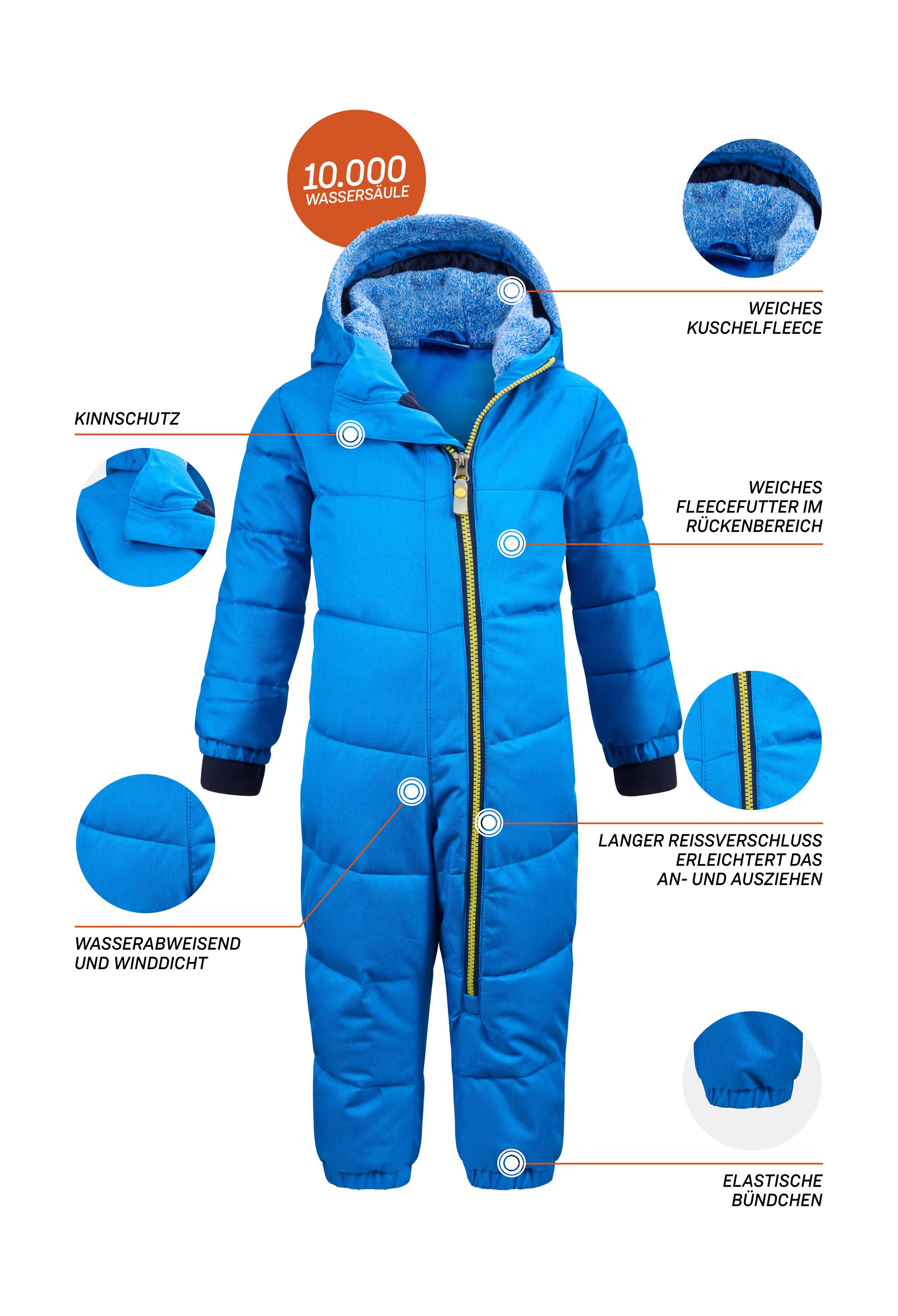 Killtec Schneeoverall Twinkly MNS ONPC B Wasserabweisender Schneeanzug mit Fleece und reflektierenden Details