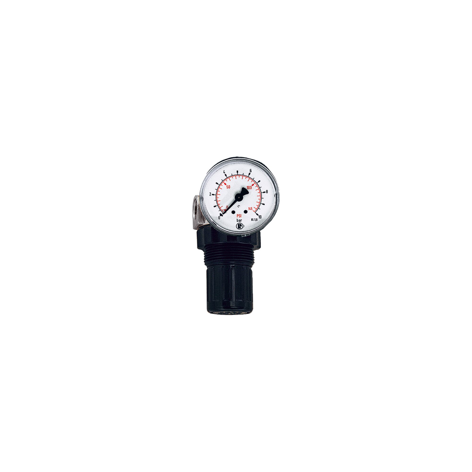 RIEGLER Druckregler Riegler Druckregler für Wasser, inkl. Mano, G 1/4, 0,1-3 bar, PE max.
