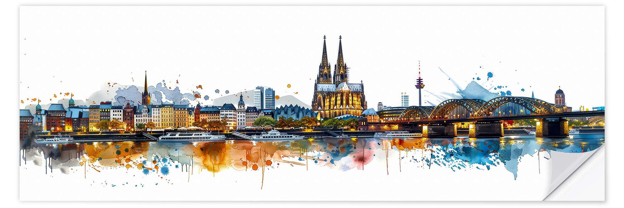 Posterlounge Wandbild Kölner Skyline, Peter Roder, erhältlich als Poster, Leinwandbild, Wandsticker oder Acrylglasbild