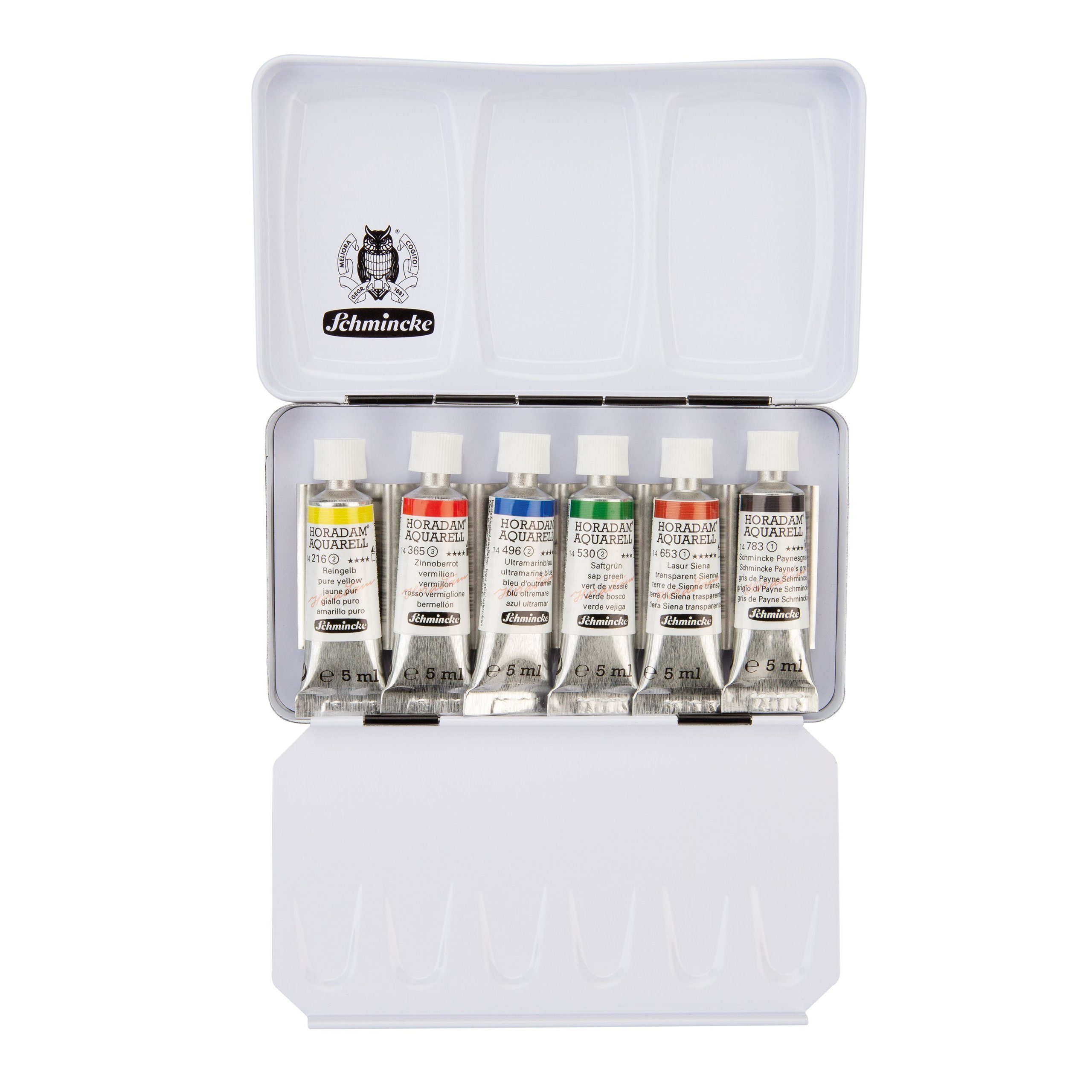 Schmincke Aquarellfarbe HORADAM Aquarell Special Edition - Metallkasten 6 x 5ml 74 870 097