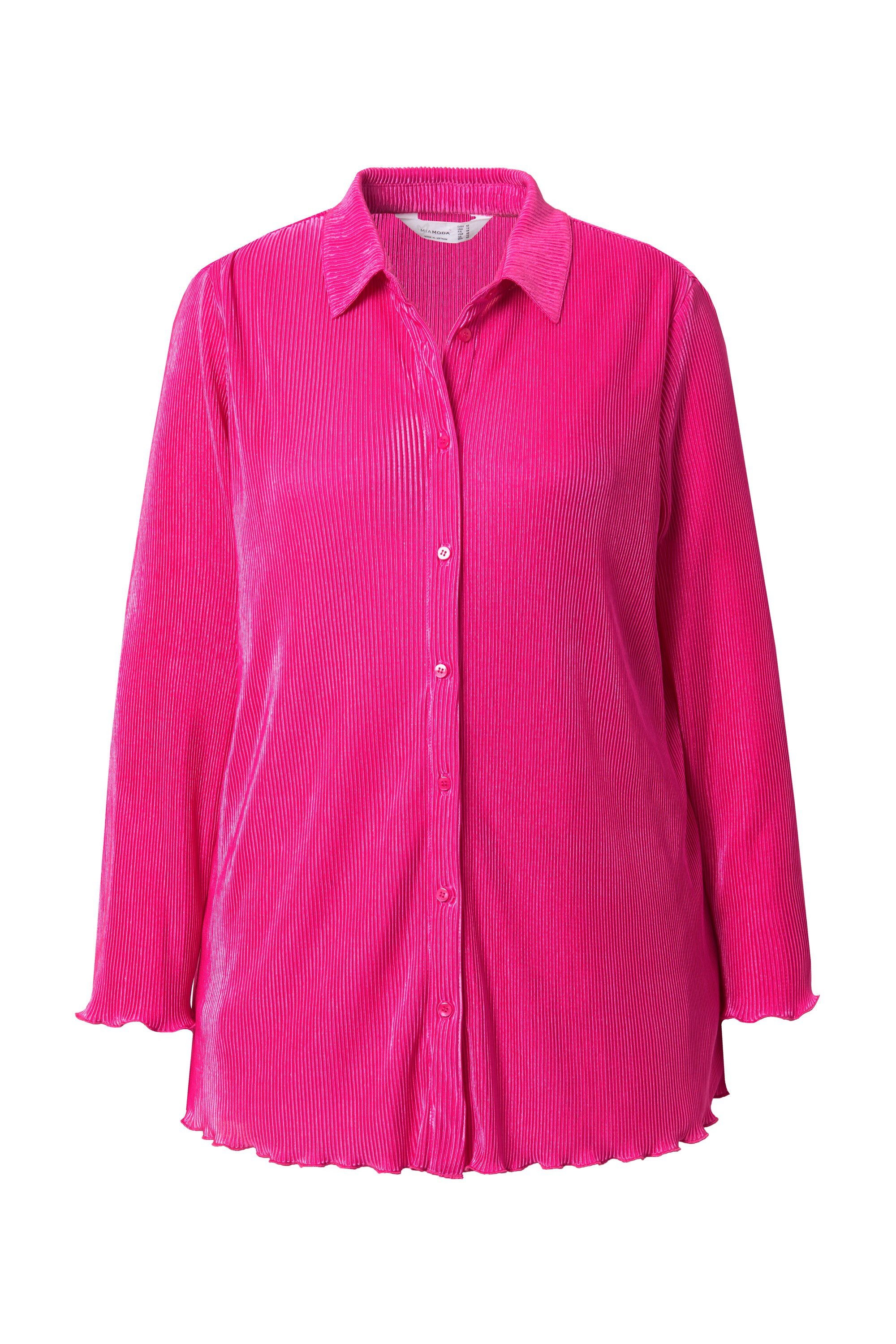 MIAMODA Longbluse Plissee-Bluse A-Linie weiter Langarm günstig online kaufen