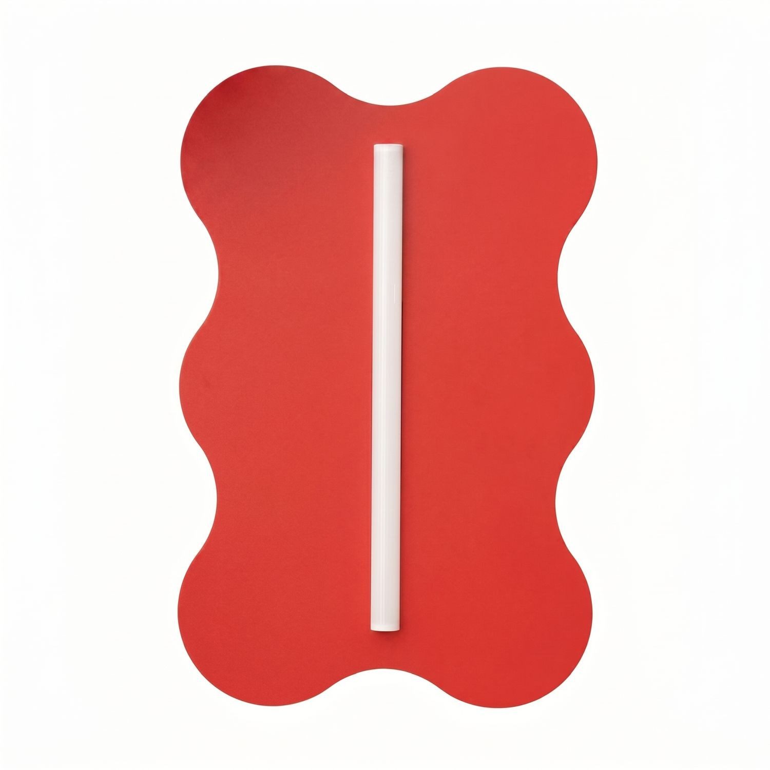 Licht-Erlebnisse Wandleuchte LENZ, ohne Leuchtmittel, Metall 66 cm hoch Rot Modern Wandlampe