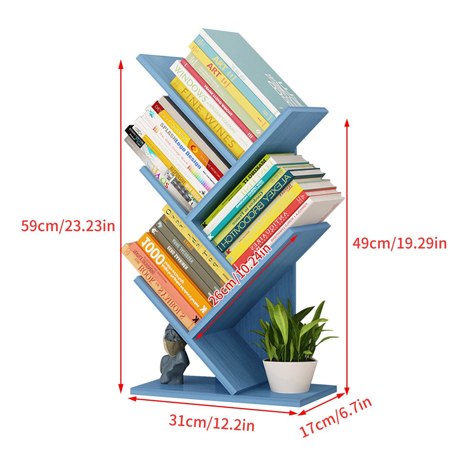 TWSOUL Bücherregal Standregal in Baumform, , günstig online kaufen