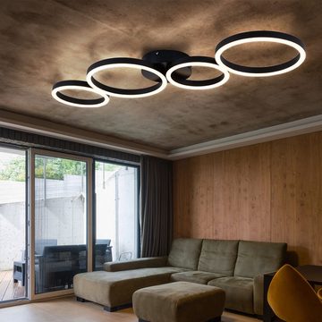 Globo LED Deckenleuchte, LED-Leuchtmittel fest verbaut, Warmweiß, Deckenlampe LED Deckenleuchte Esszimmer Wohnzimmerlampe modern LED