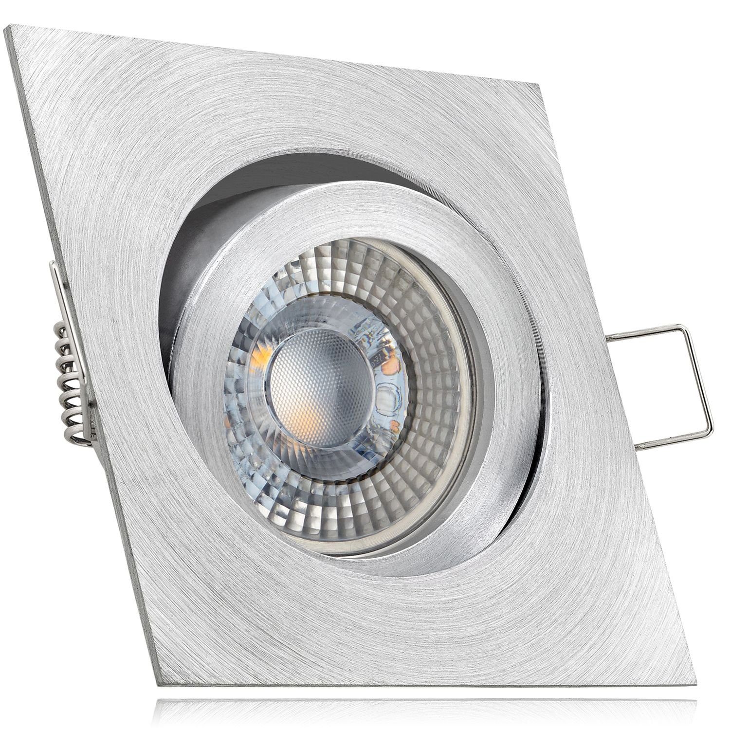 3W LED aluminium LEDANDO v Set flach LED in mit extra LED Einbaustrahler RGB Einbaustrahler natur