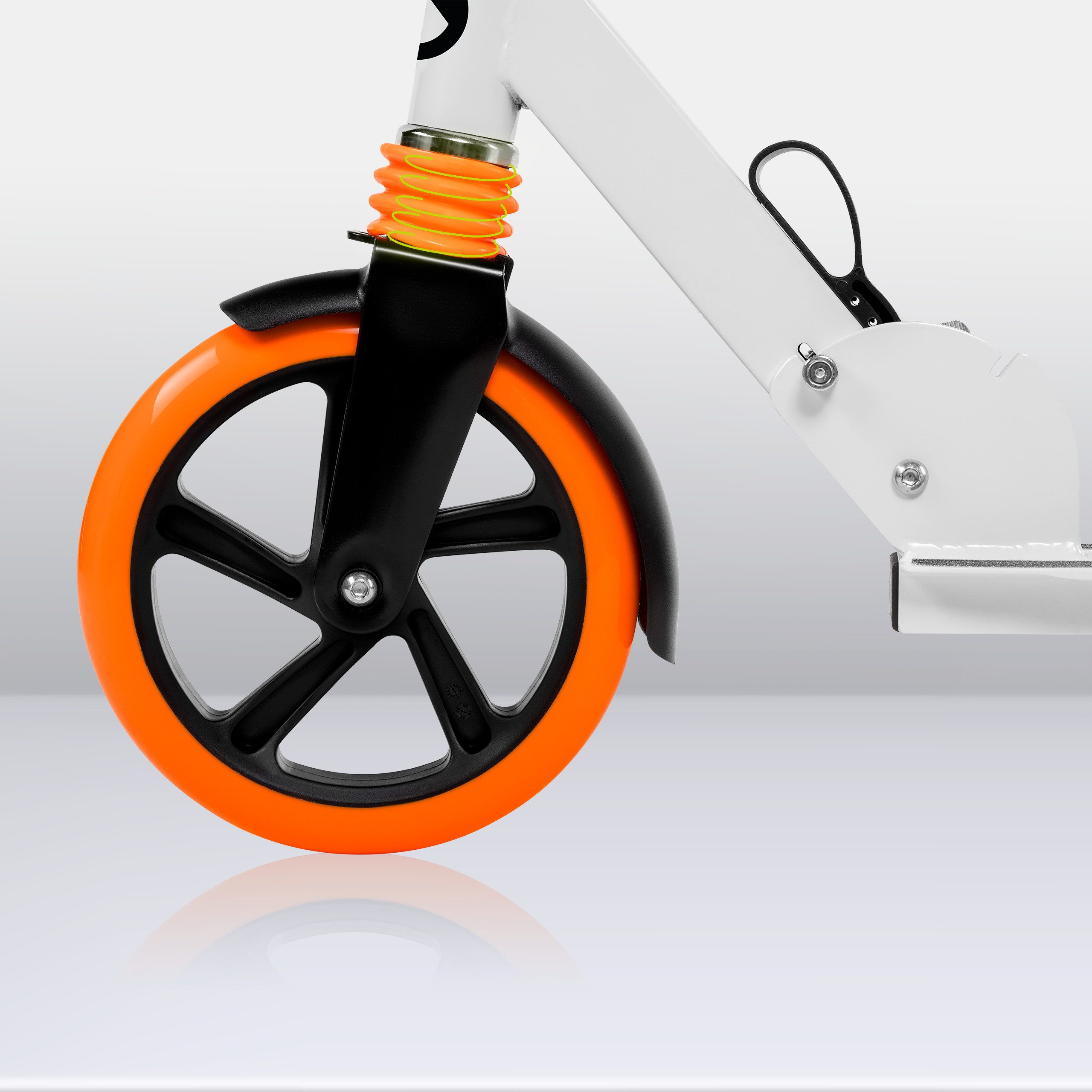 lionelo Cityroller LUCA, (Tretroller), Stoßdämpfer Rollen 200mm  Kugellager ABEC7 klappbar Alu
