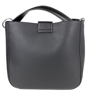 Tom & Eva Handtasche Shopper Tasche - Beuteltasche mit Herausnehmbarer Innentasche, Kunstleder Handtasche, Schwarz