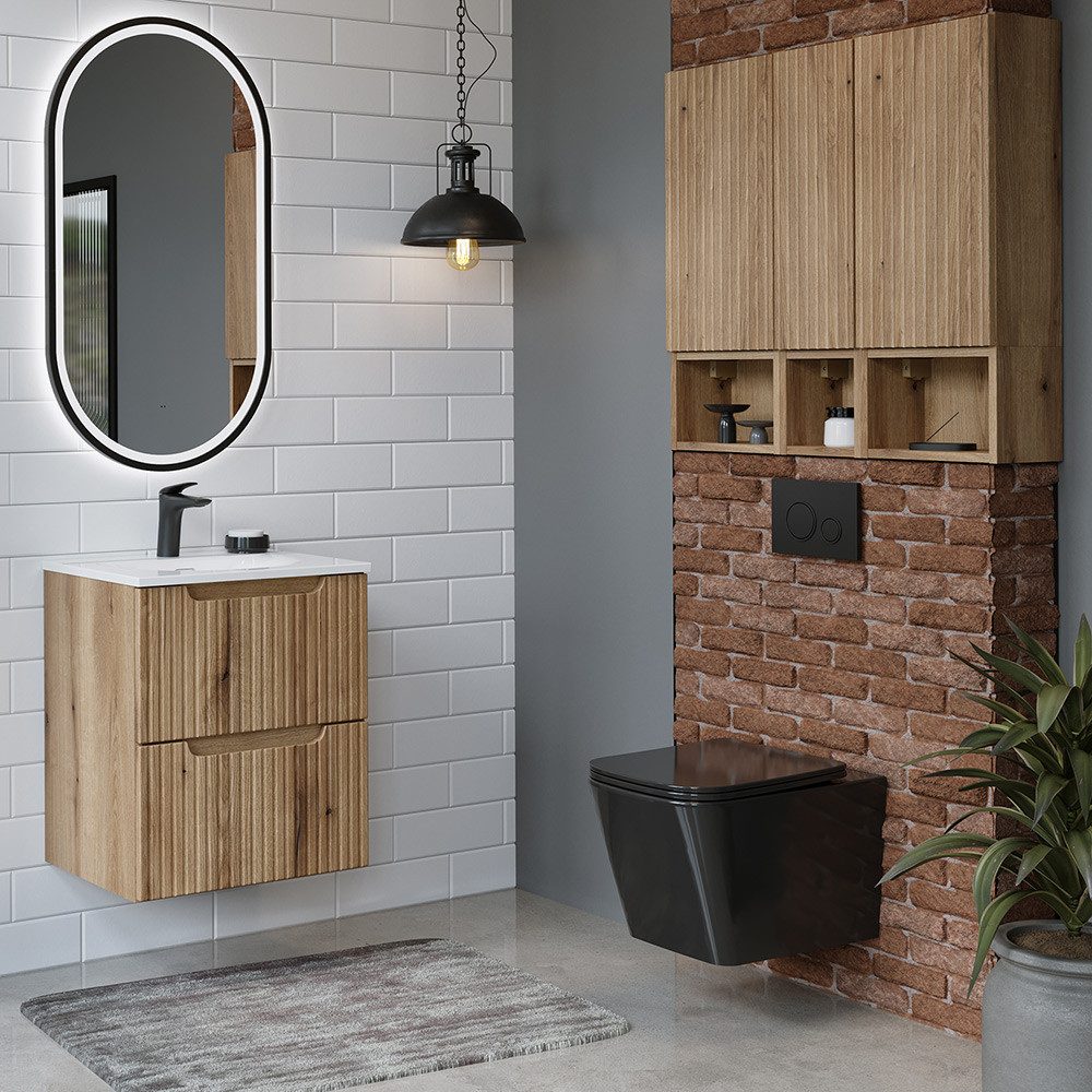 Lomadox Badregal NEWPORT-56-EVOKE, 30 cm breit, in Eiche – Bild 5 von 5