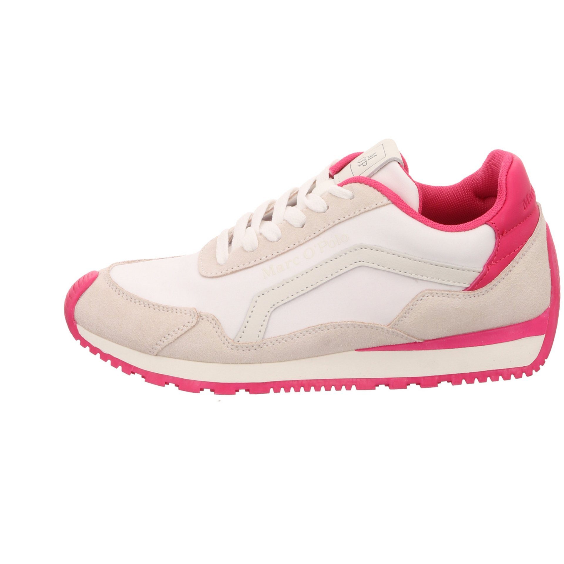 Sneaker Leder-/Textilkombination Leder-/Textilkombination O'Polo Marc pink Sneaker gemustert
