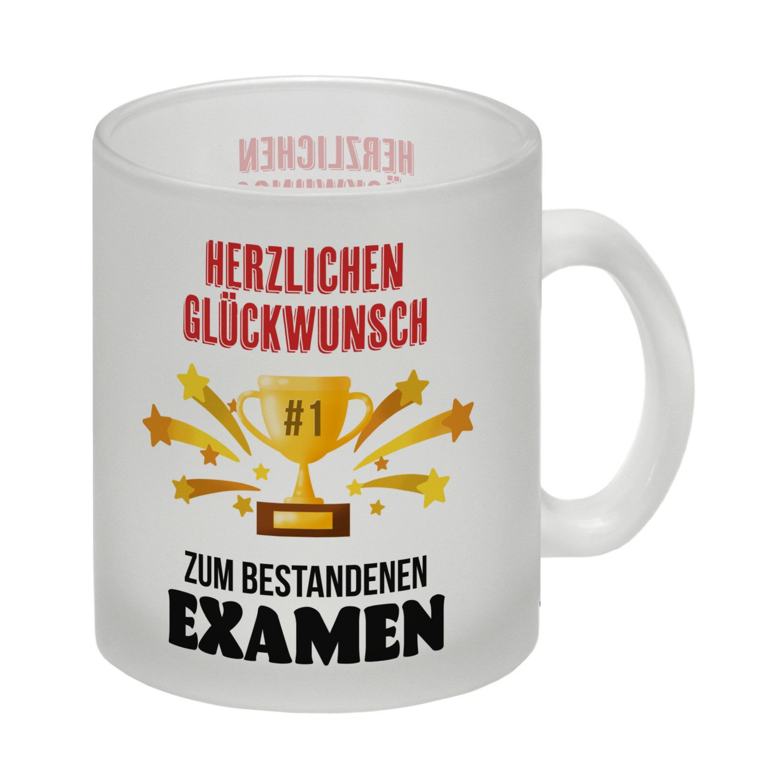 speecheese Tasse Nummer 1 Pokal Glas Tasse mit Spruch Glückwunsch zum
